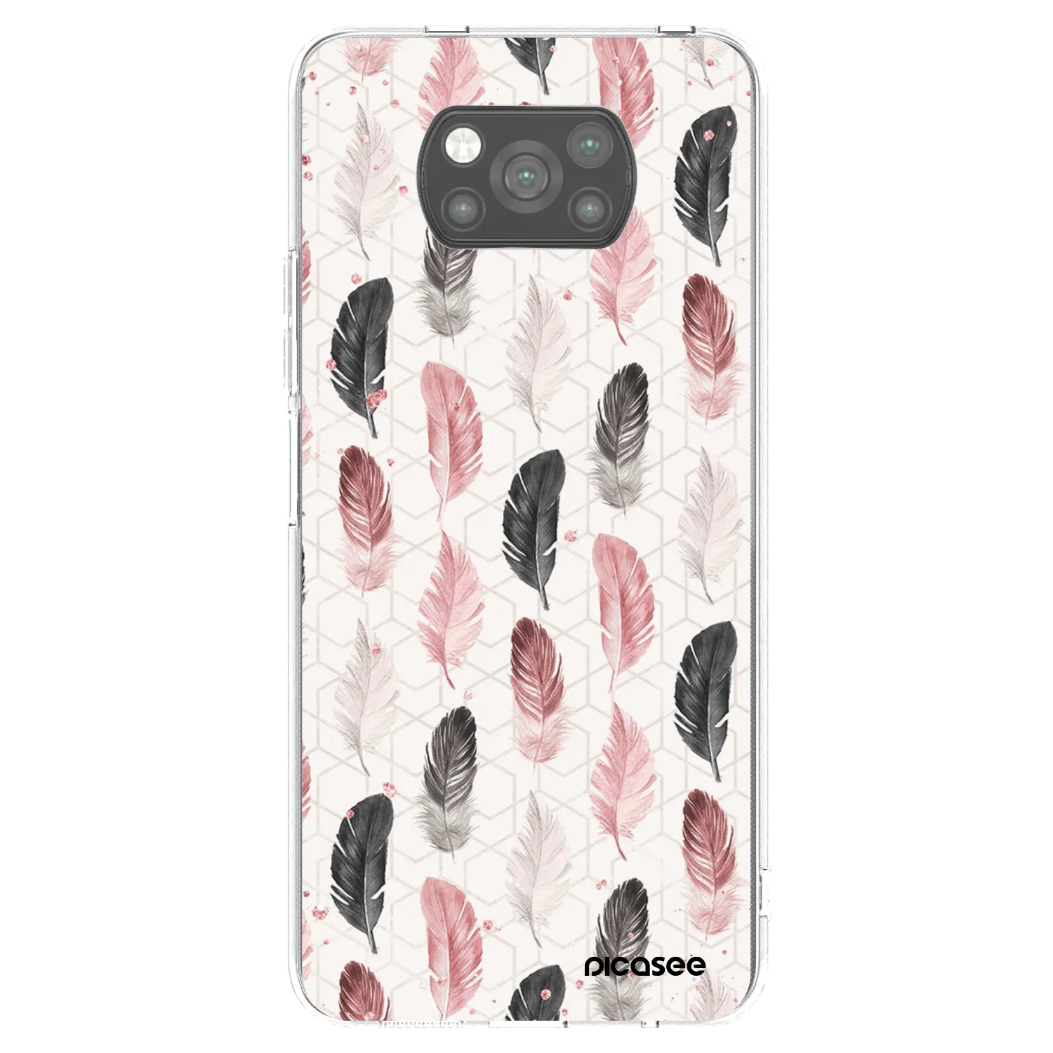 Picasee Xiaomi Poco X3 Hülle - Schwarzes Silikon - Feder 2
