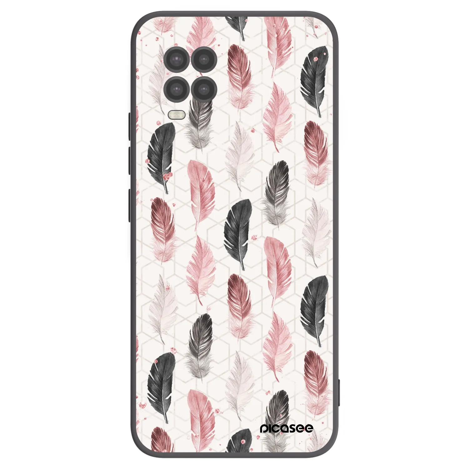 Picasee Xiaomi Mi 10 Lite Hülle - Schwarzes Silikon - Feder 2