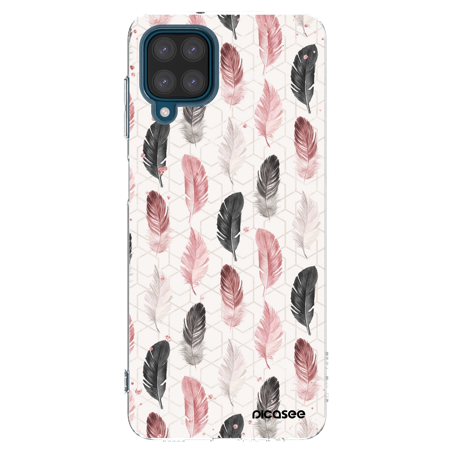 Picasee Samsung Galaxy A12 A125F Hülle - Transparentes Silikon - Feder 2