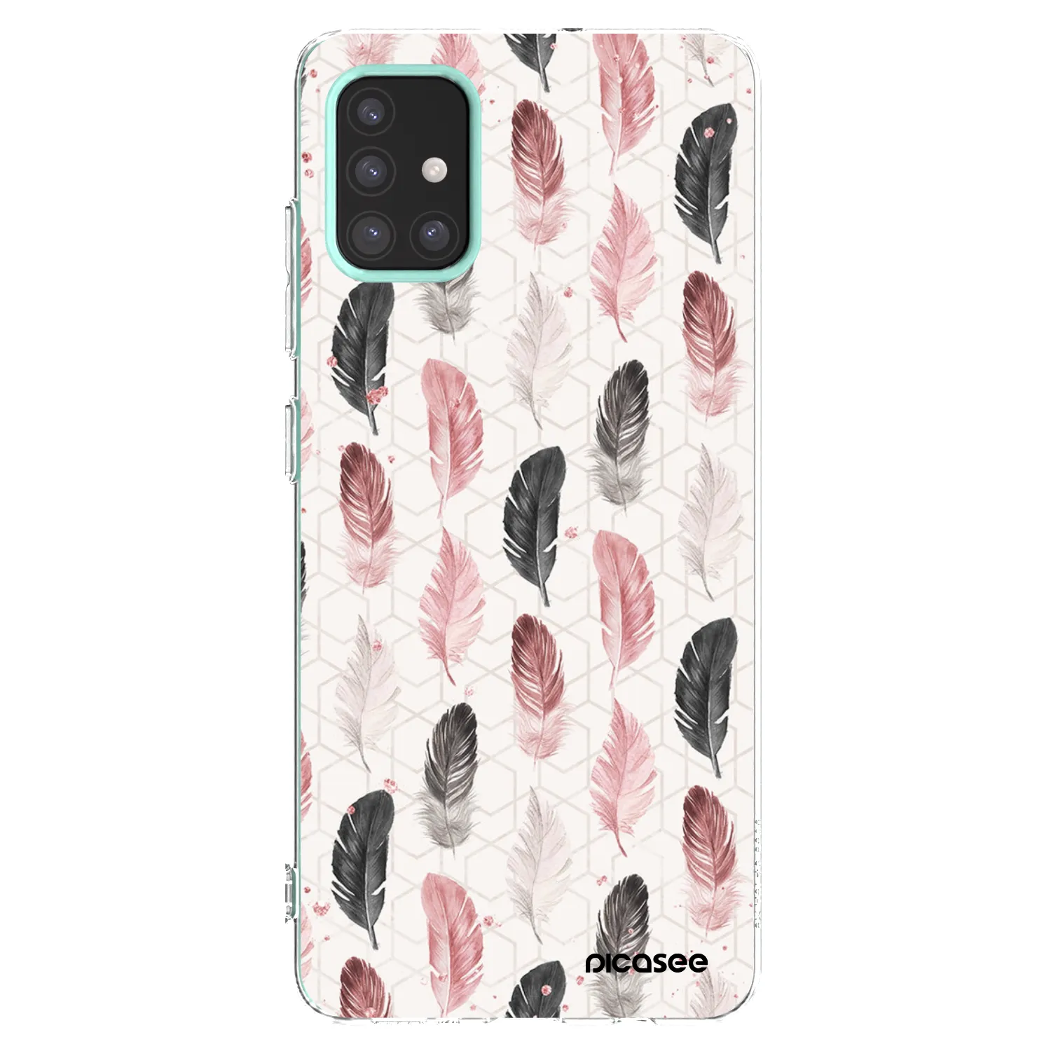 Picasee Samsung Galaxy M31s Hülle - Transparentes Silikon - Feder 2