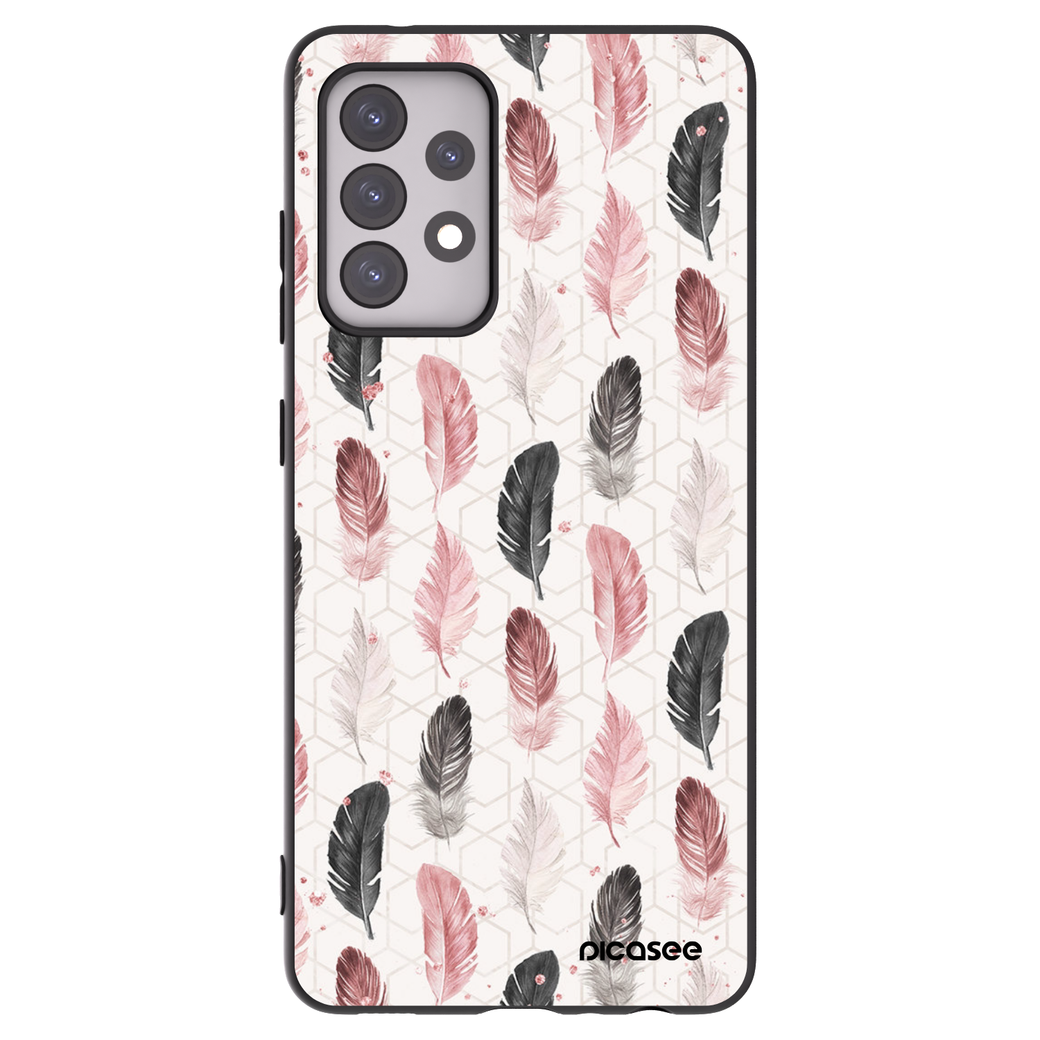 Picasee Samsung Galaxy A52 5G A525F Hülle - Schwarzes Silikon - Feder 2