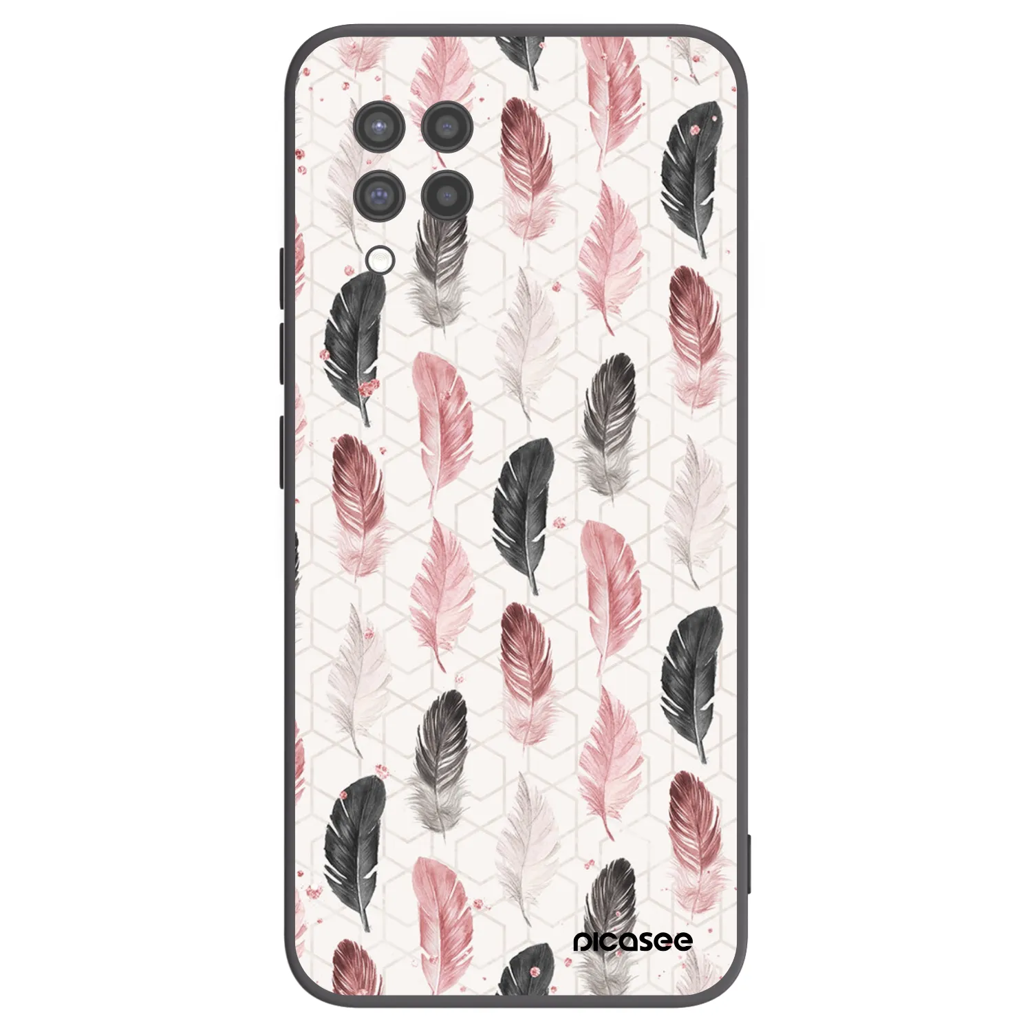 Picasee Samsung Galaxy A42 A426B Hülle - Schwarzes Silikon - Feder 2