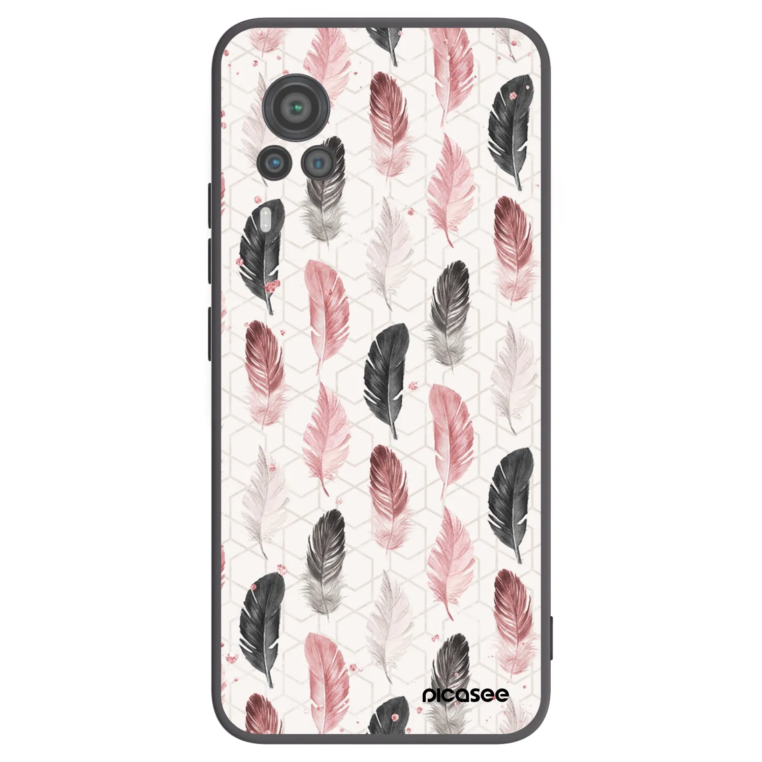 Picasee Vivo X60 Pro 5G Hülle - Schwarzes Silikon - Feder 2