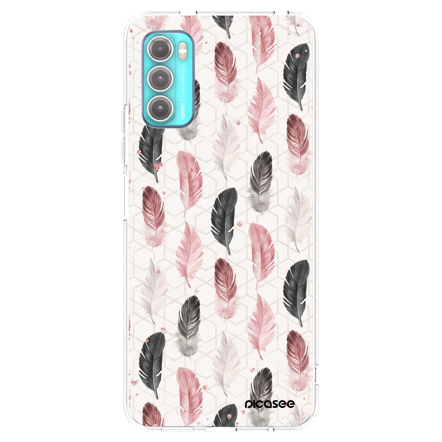 Picasee Motorola Moto G60 Hülle - Transparentes Silikon - Feder 2