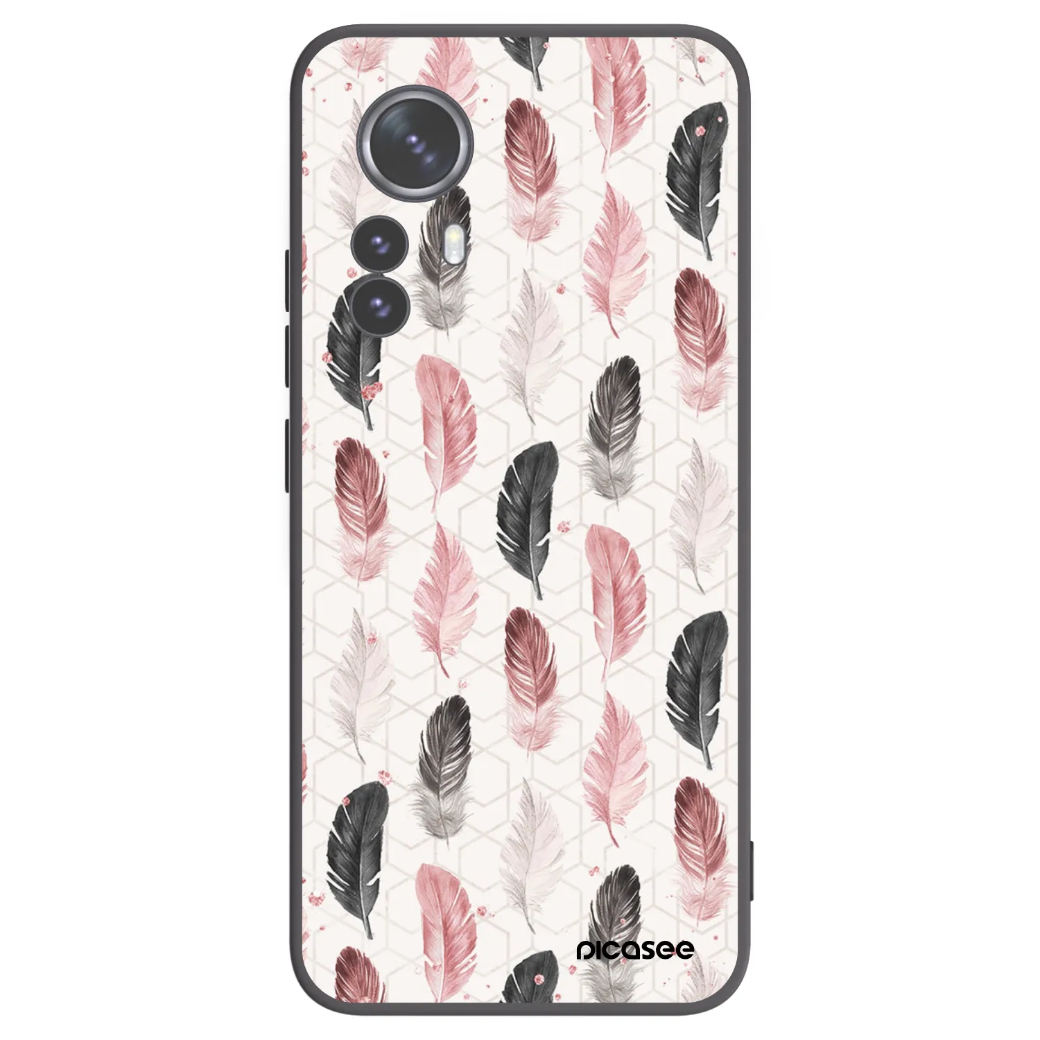 Picasee Xiaomi 12 Pro Hülle - Schwarzes Silikon - Feder 2