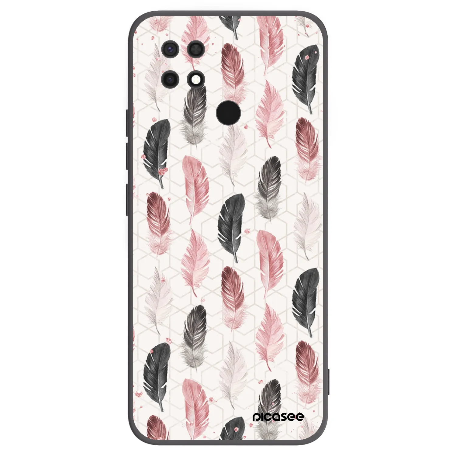 Picasee Xiaomi Redmi 10C Hülle - Schwarzes Silikon - Feder 2