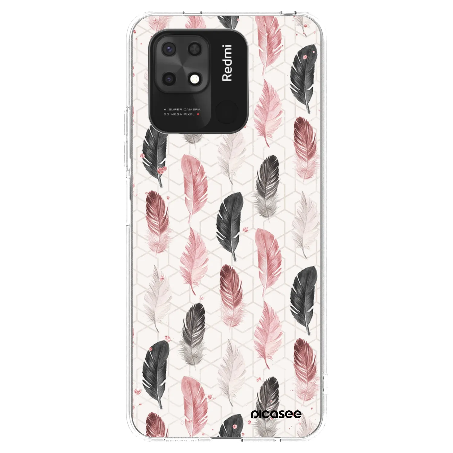 Picasee Xiaomi Redmi 10C Hülle - Transparentes Silikon - Feder 2