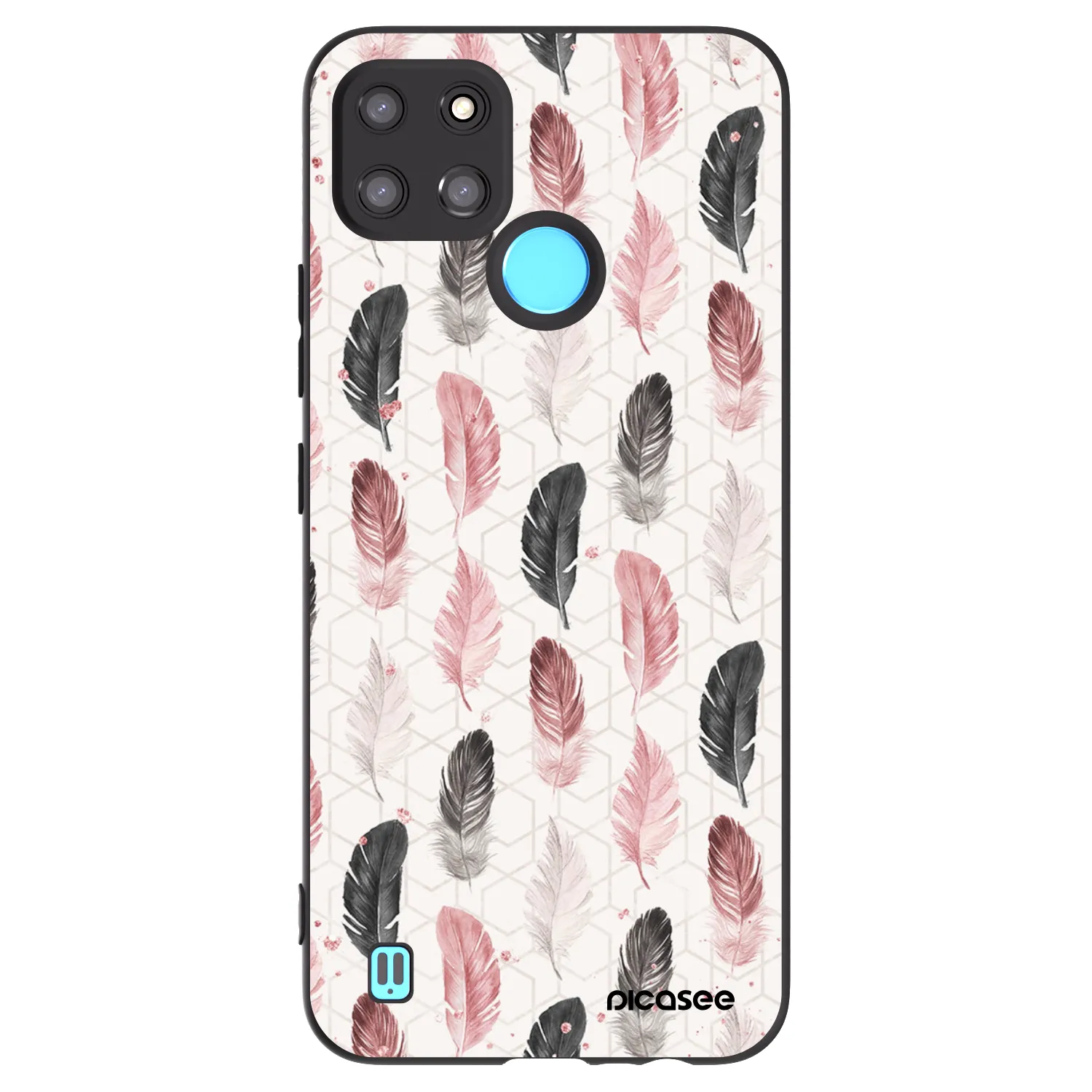 Picasee Realme C21Y Hülle - Schwarzes Silikon - Feder 2