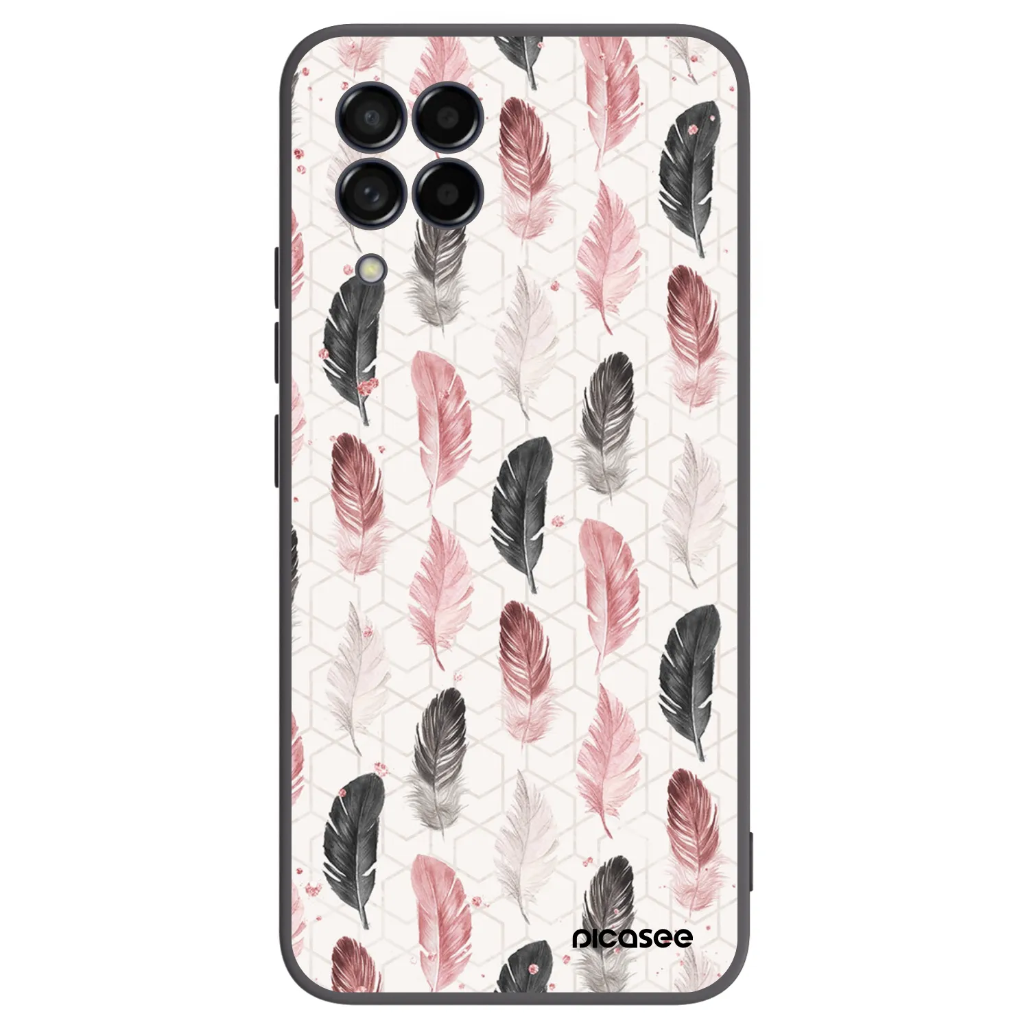 Picasee Samsung Galaxy M53 5G Hülle - Schwarzes Silikon - Feder 2