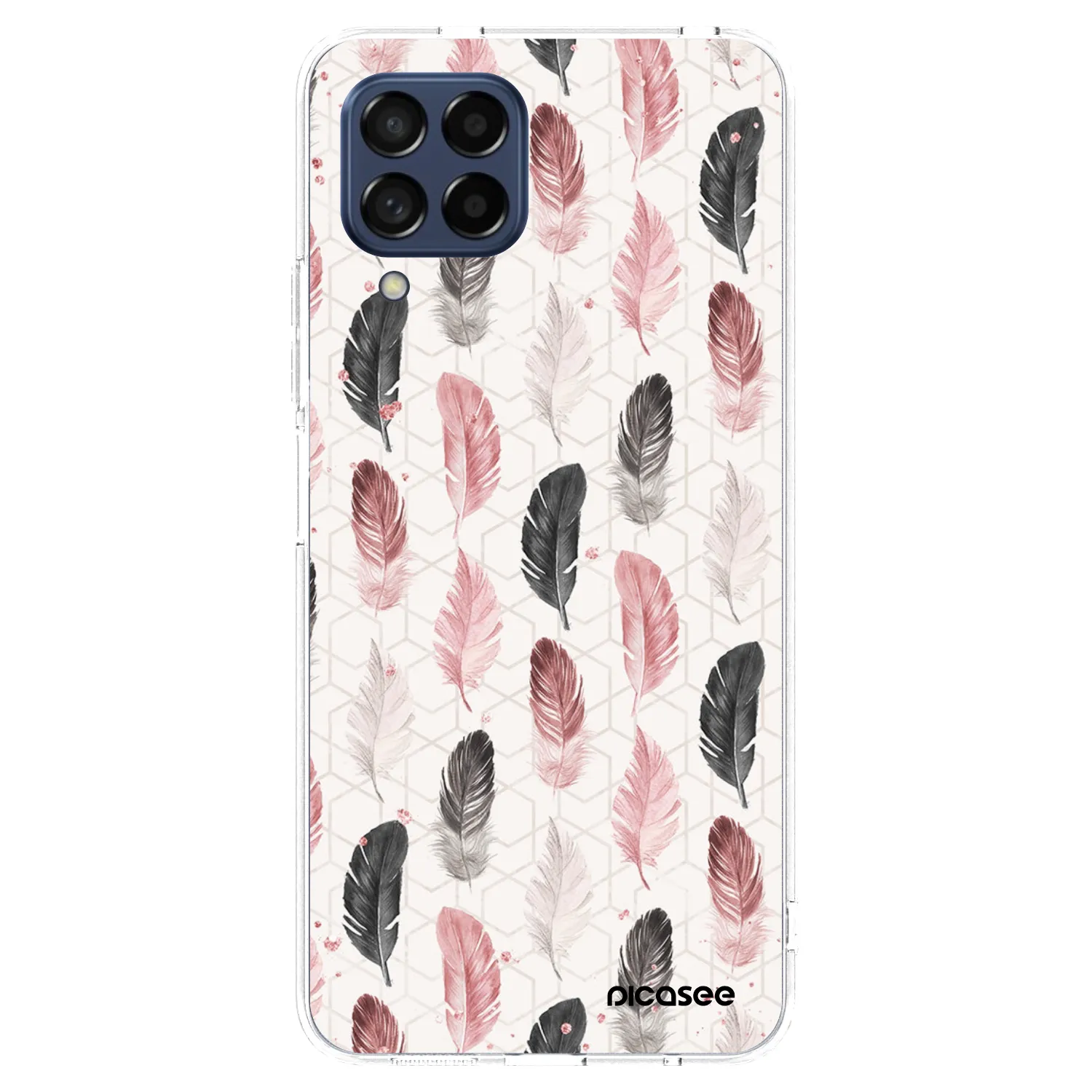 Picasee Samsung Galaxy M53 5G Hülle - Transparentes Silikon - Feder 2