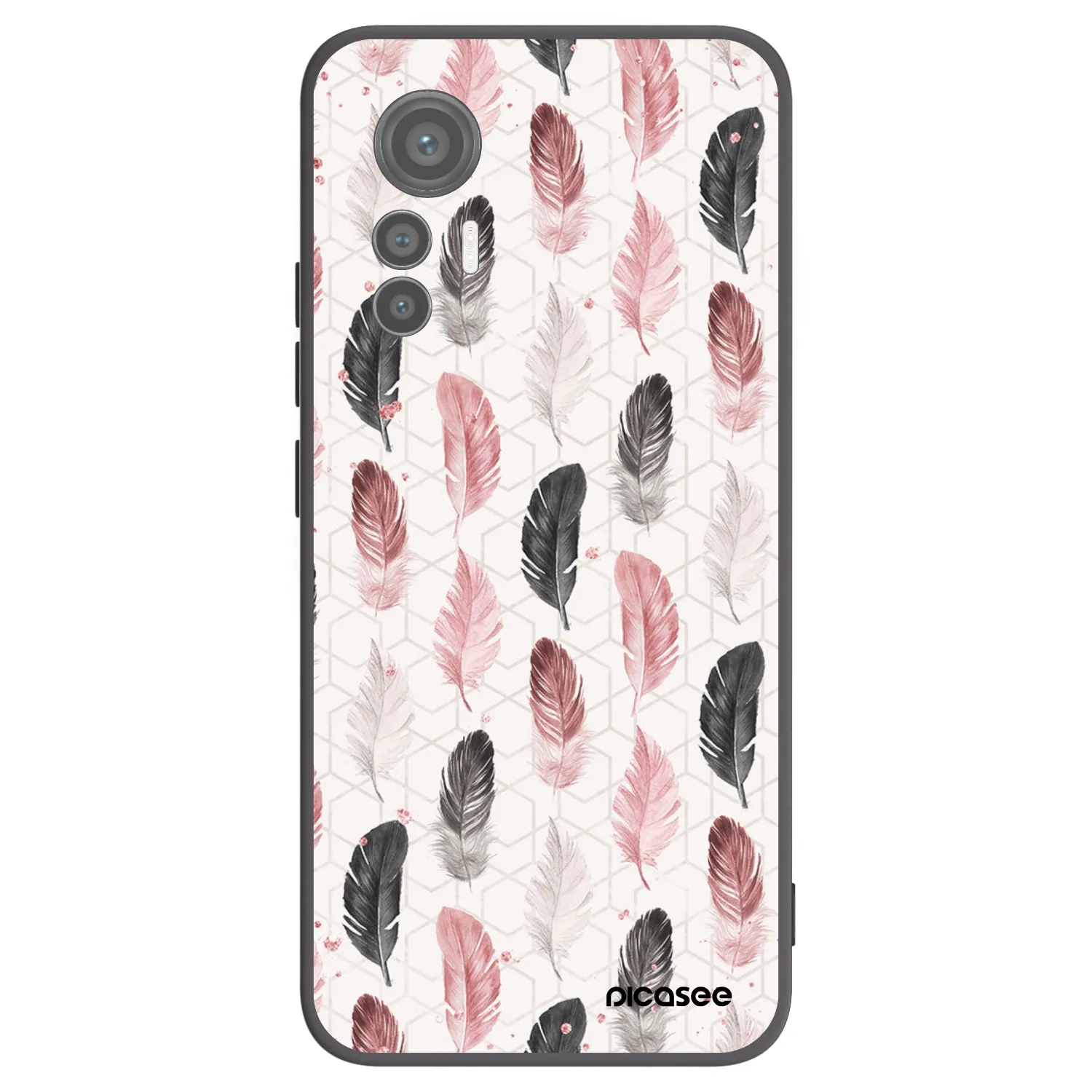 Picasee Xiaomi 12 Lite Hülle - Schwarzes Silikon - Feder 2
