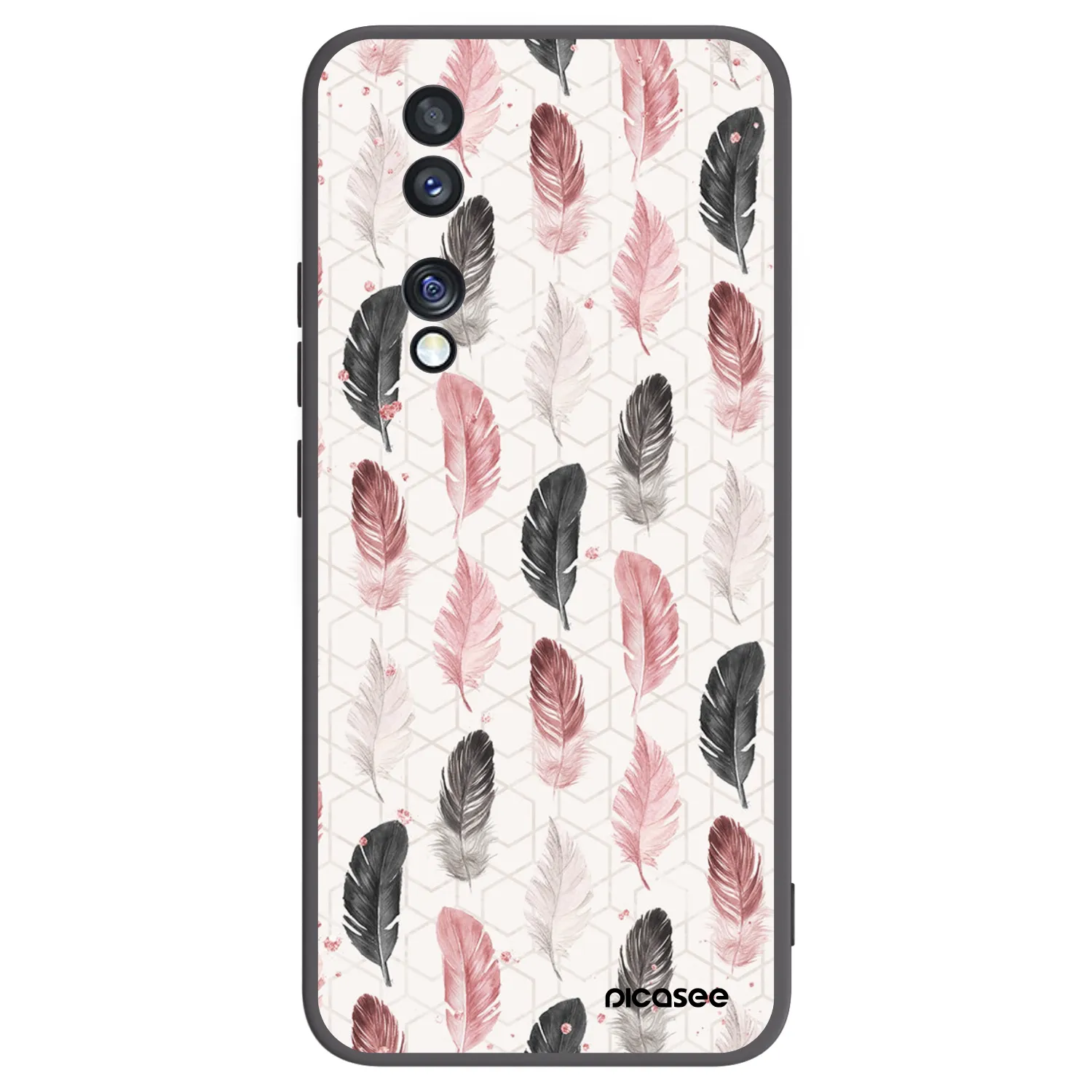 Picasee Honor 70 Hülle - Schwarzes Silikon - Feder 2