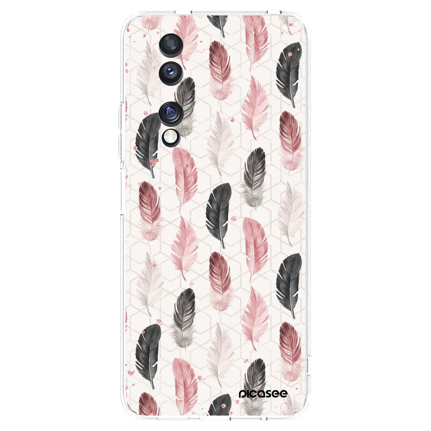 Picasee Honor 70 Hülle - Transparentes Silikon - Feder 2