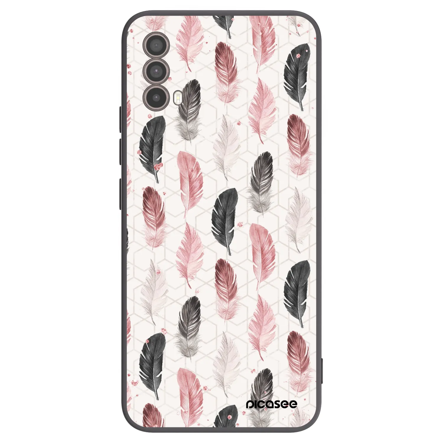 Picasee Motorola Moto E40 Hülle - Schwarzes Silikon - Feder 2