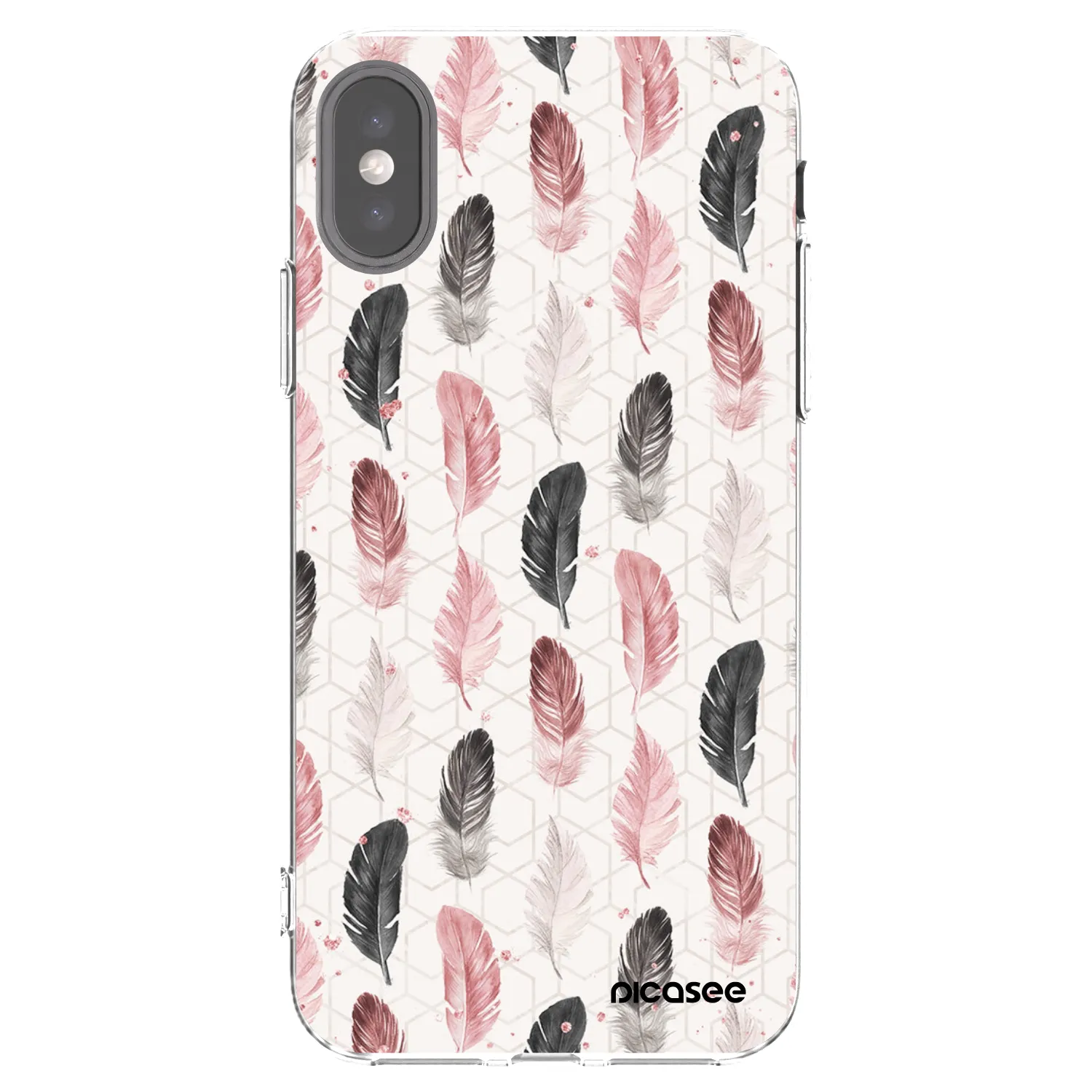 Picasee Apple iPhone X/XS Hülle - Transparentes Silikon - Feder 2
