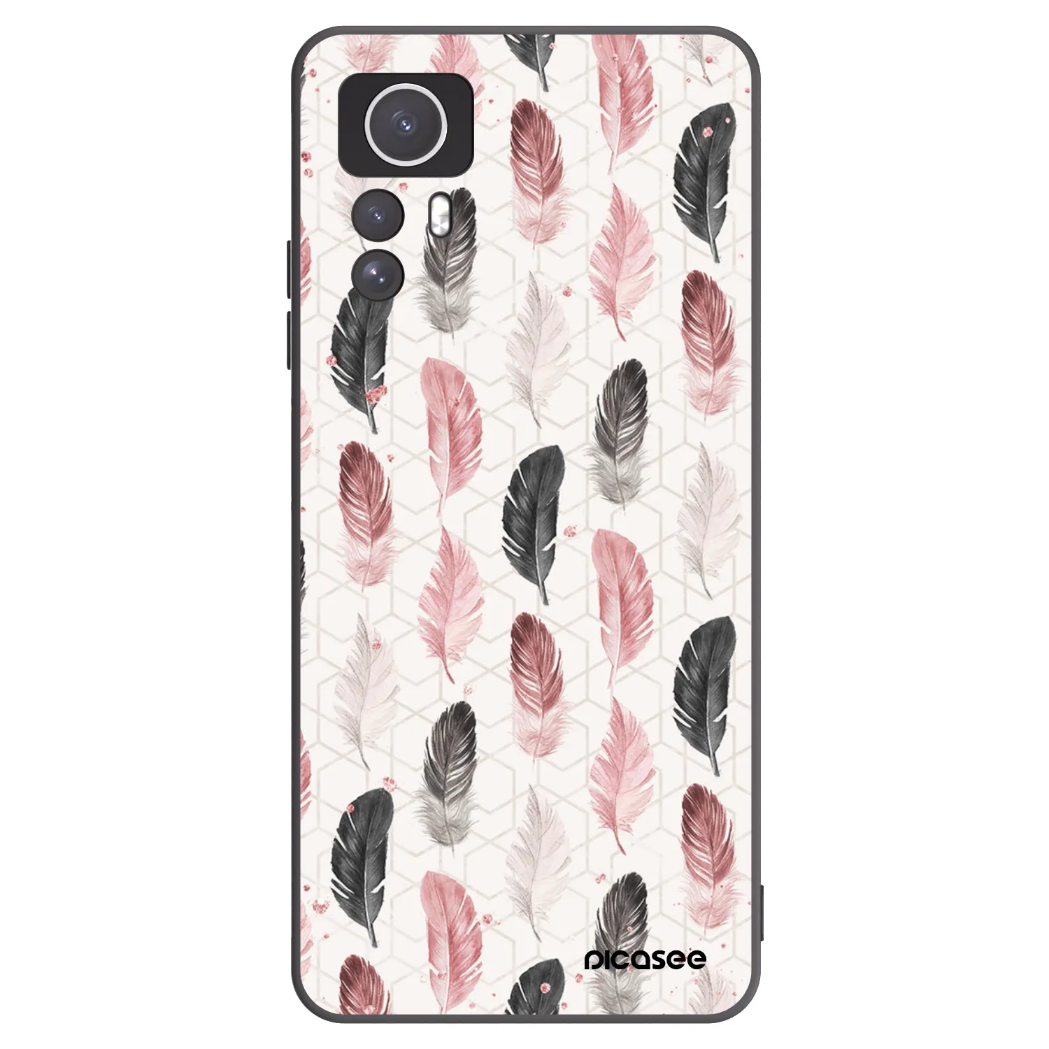 Picasee Xiaomi Redmi Note 12S Hülle - Schwarzes Silikon - Feder 2