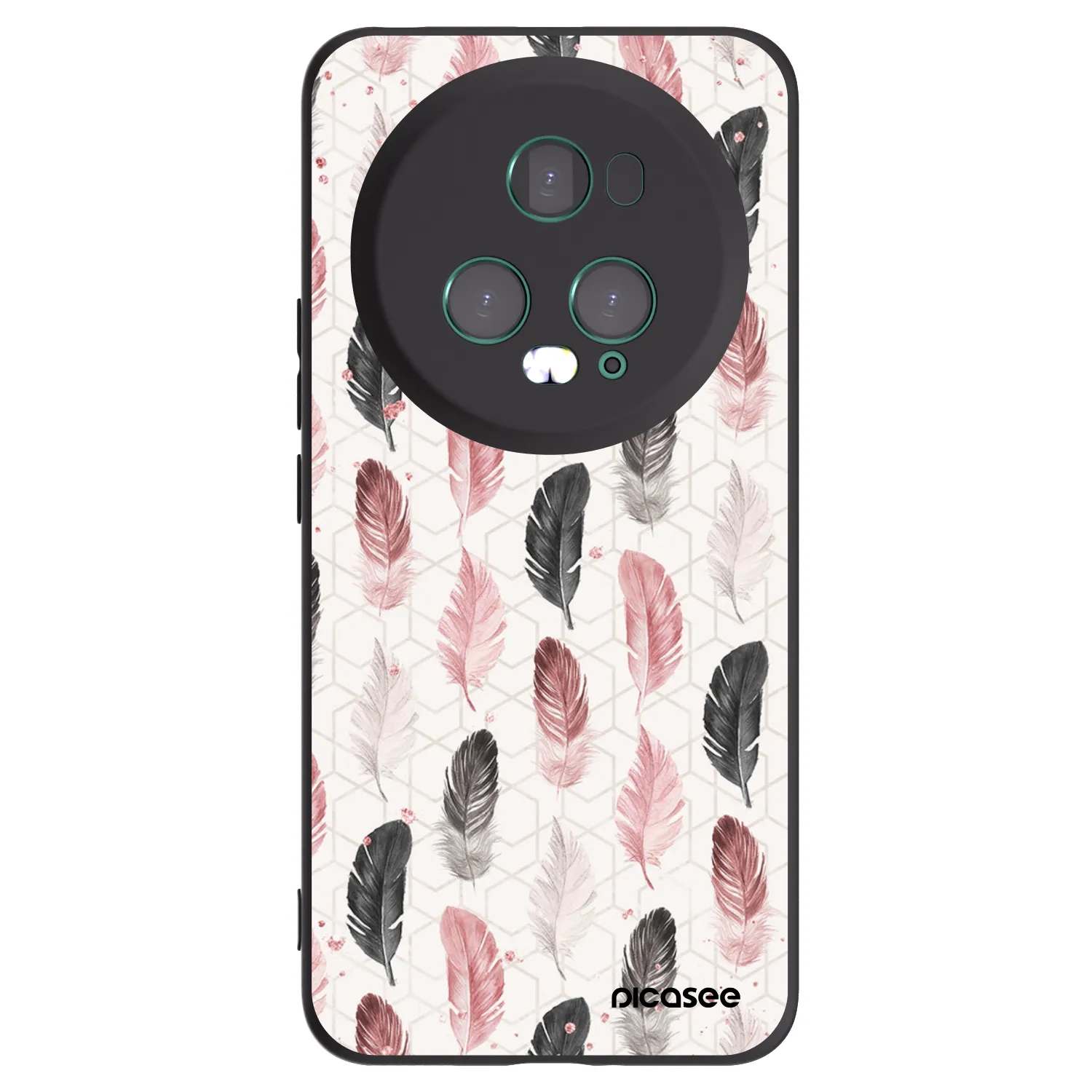 Picasee Honor Magic5 Pro Hülle - Schwarzes Silikon - Feder 2