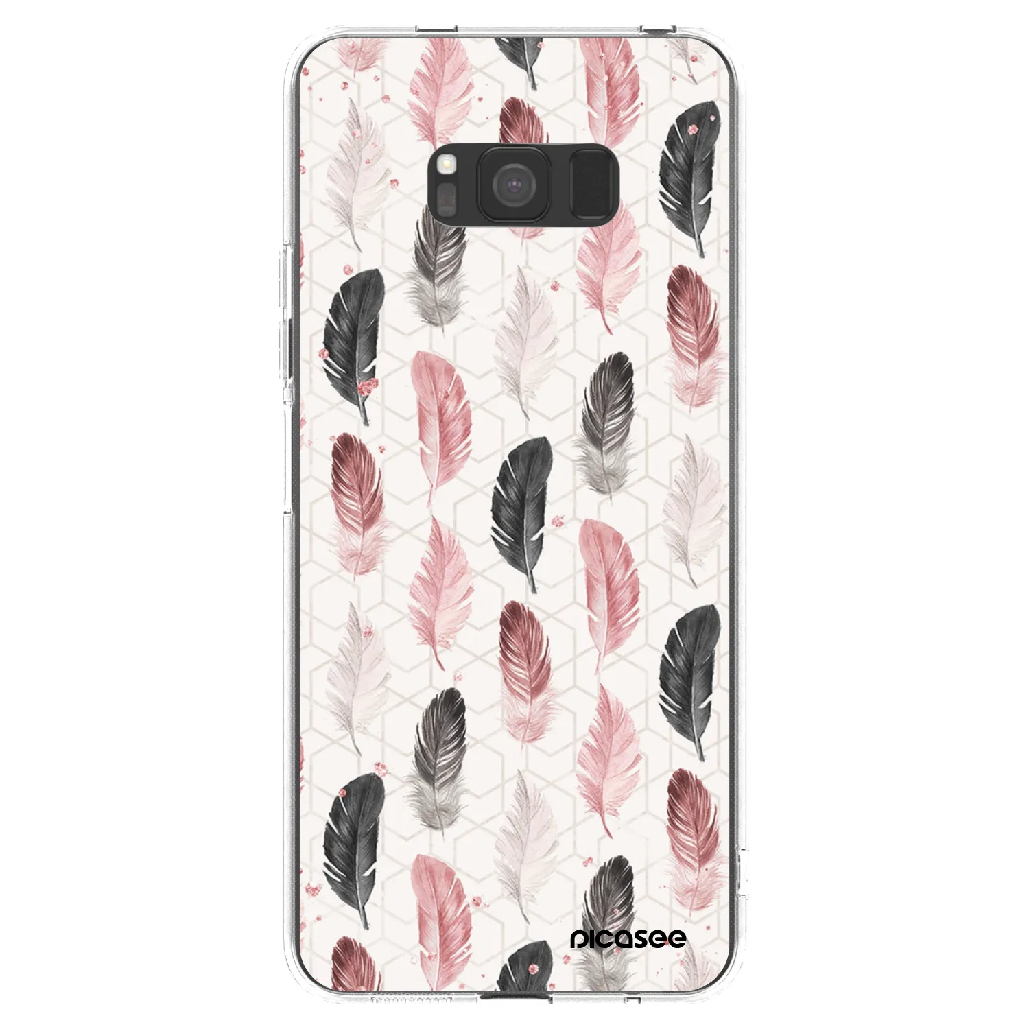 Picasee Samsung Galaxy S8 G950F Hülle - Transparentes Silikon - Feder 2