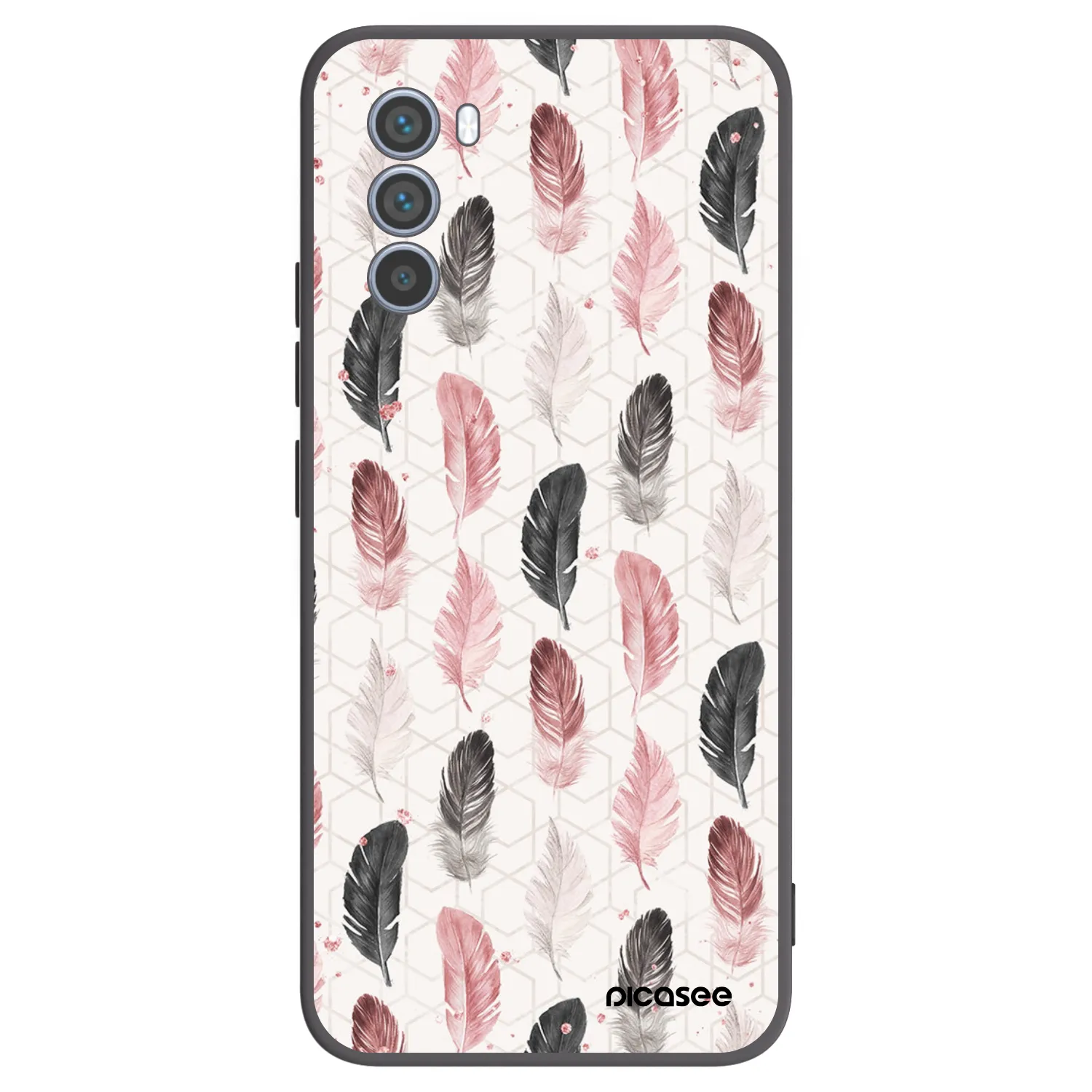 Picasee Motorola Moto G62 Hülle - Schwarzes Silikon - Feder 2