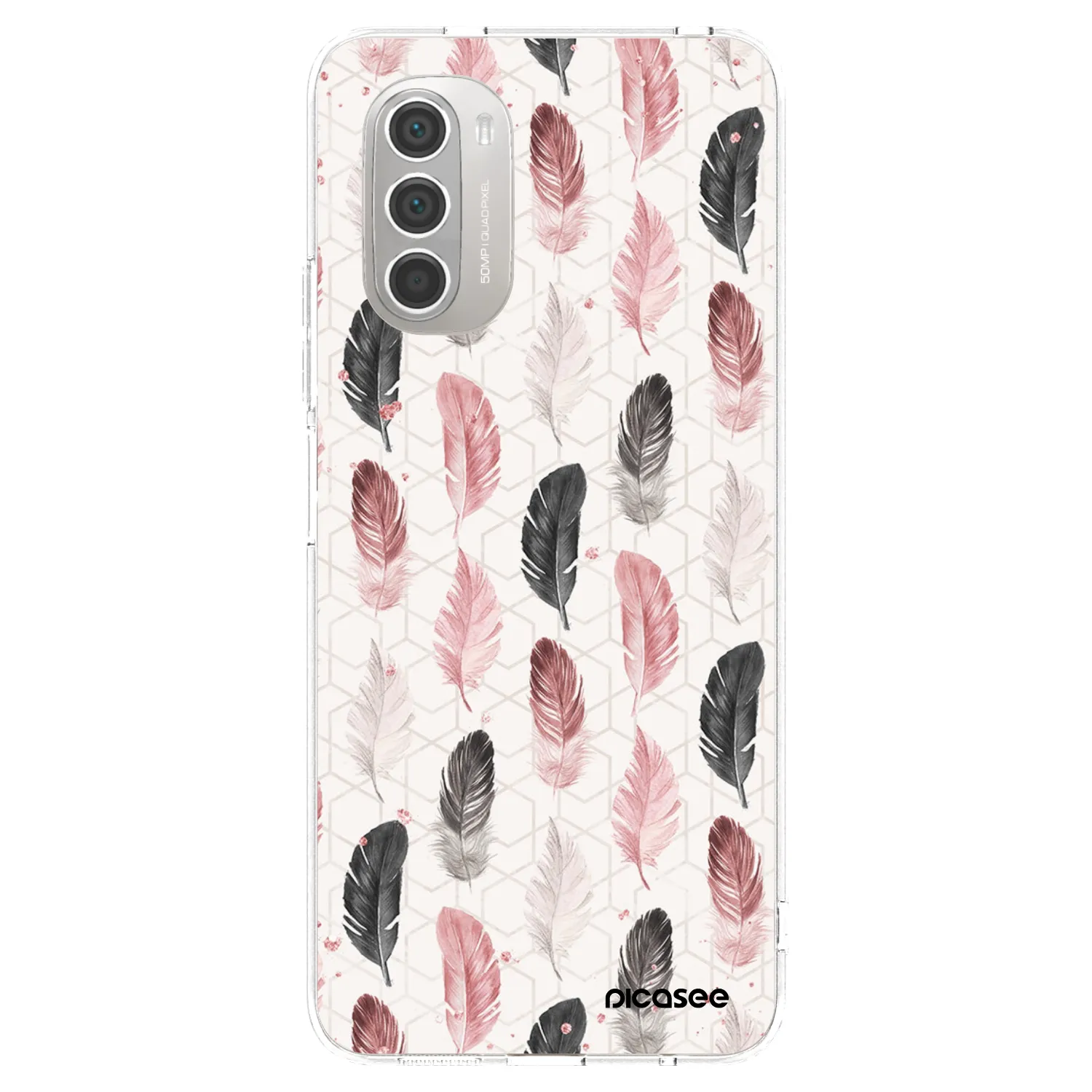 Picasee Motorola Moto G51 Hülle - Transparentes Silikon - Feder 2
