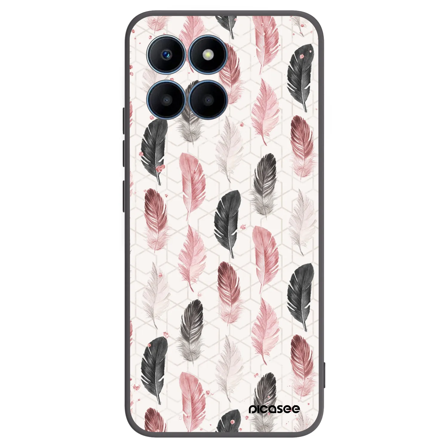 Picasee Honor 70 Lite Hülle - Schwarzes Silikon - Feder 2