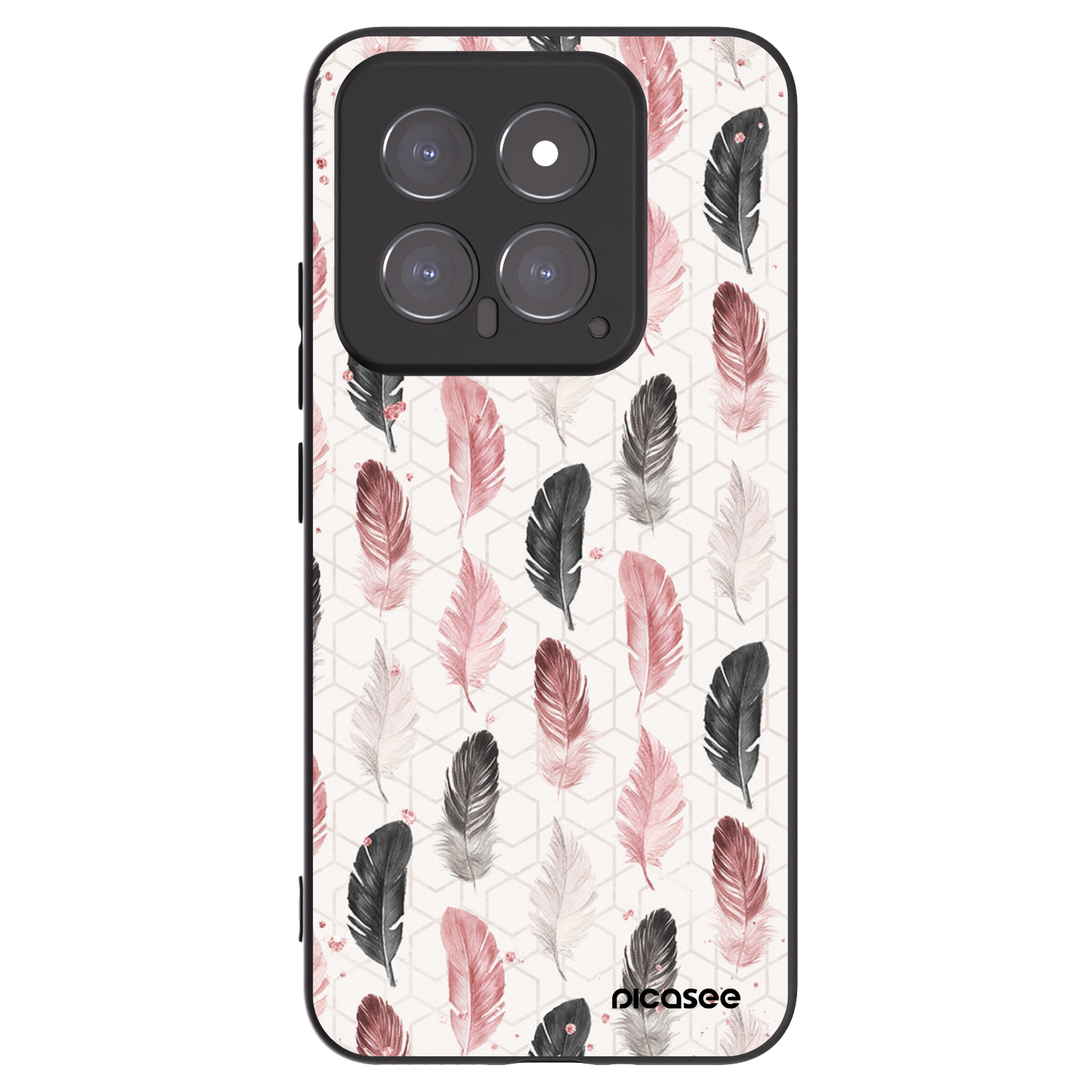Picasee Xiaomi 14 Hülle - Schwarzes Silikon - Feder 2