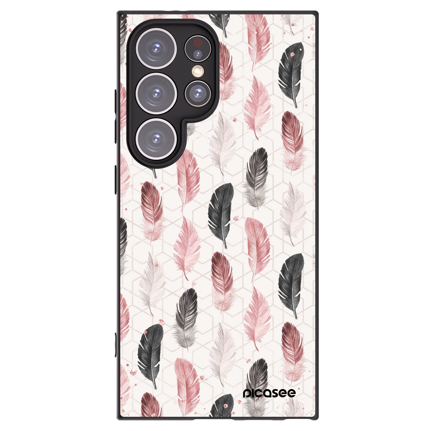 Picasee Samsung Galaxy S24 Ultra S928B 5G Hülle - Schwarzes Silikon - Feder 2