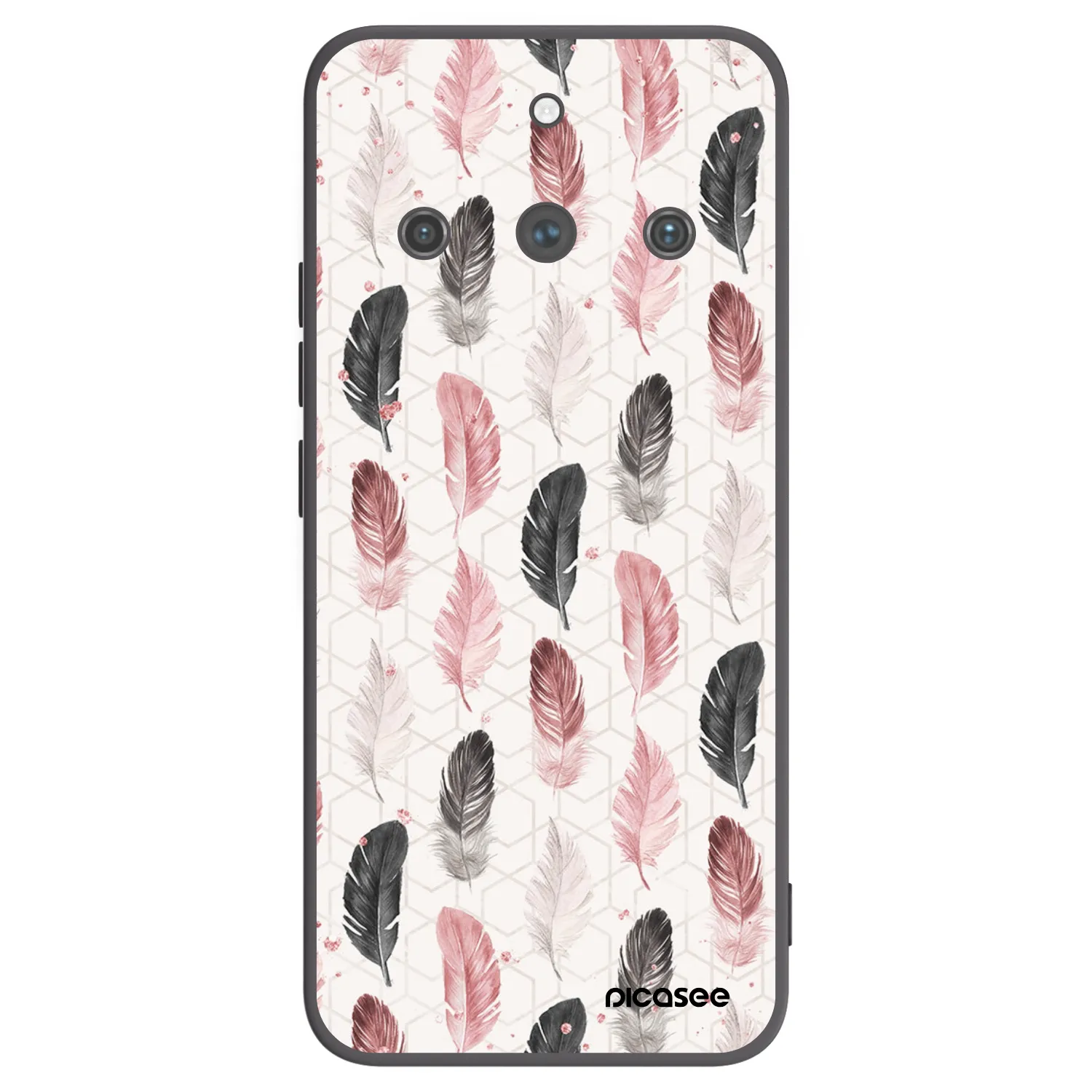 Picasee Realme 11 Pro+ Hülle - Schwarzes Silikon - Feder 2