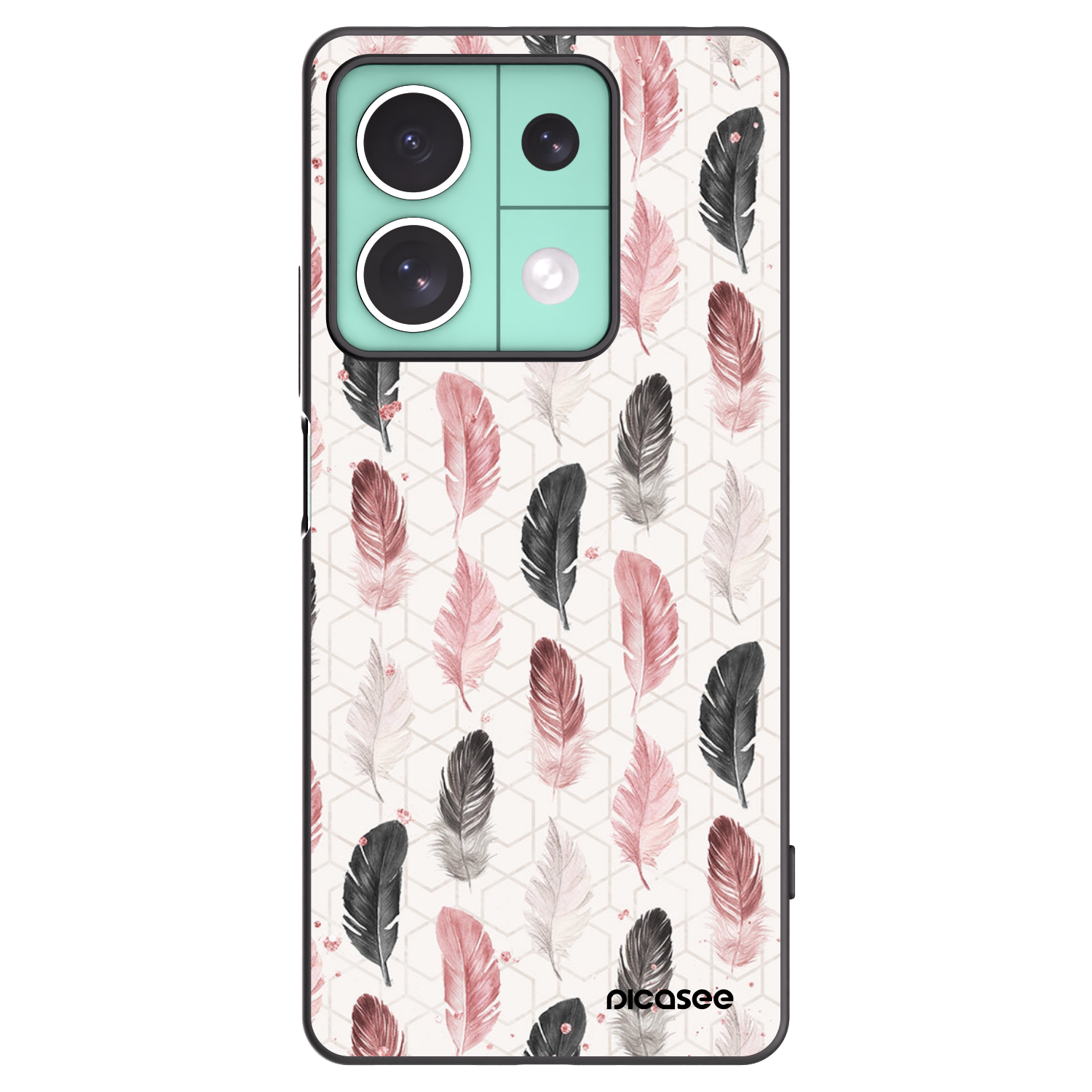 Picasee Xiaomi Redmi Note 13 5G Hülle - Schwarzes Silikon - Feder 2