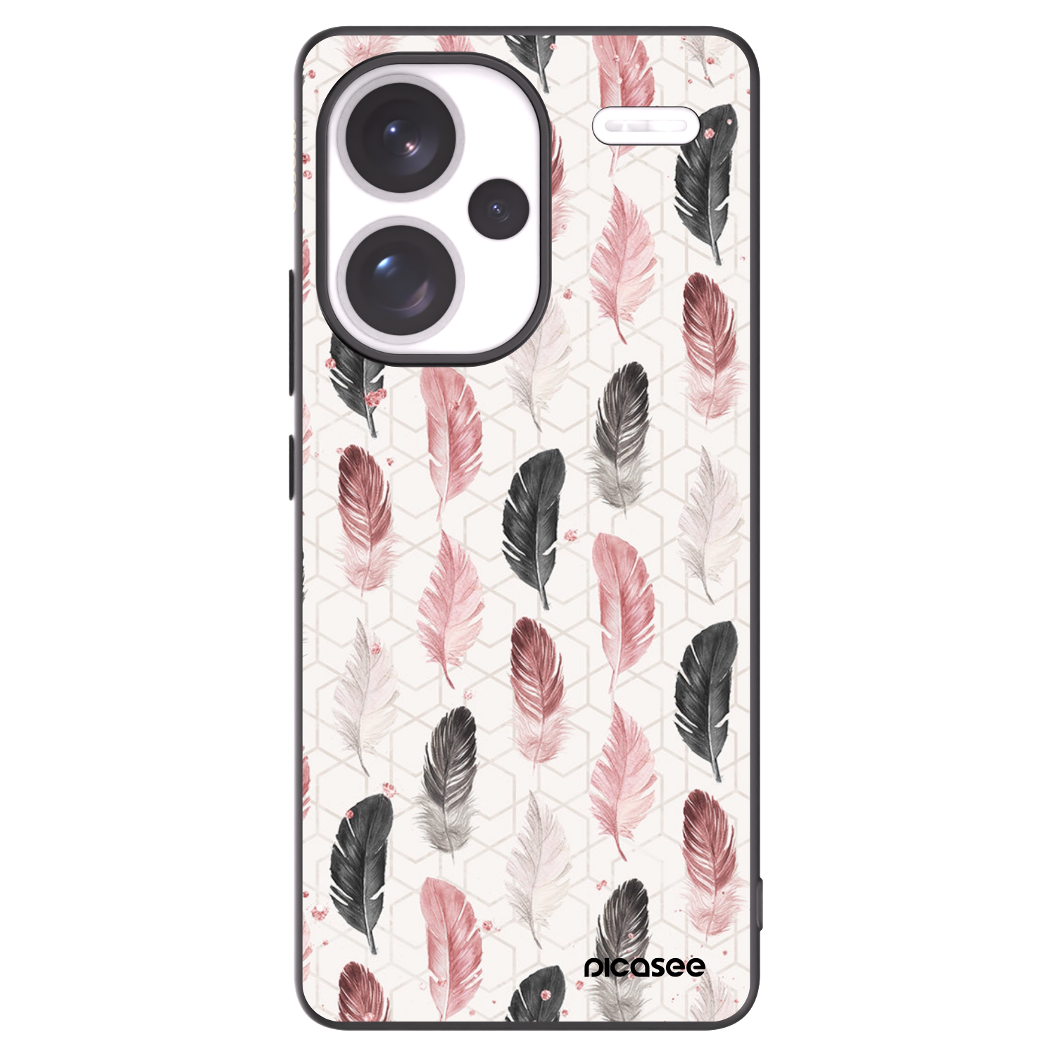 Picasee Xiaomi Redmi Note 13 Pro+ 5G Hülle - Schwarzes Silikon - Feder 2