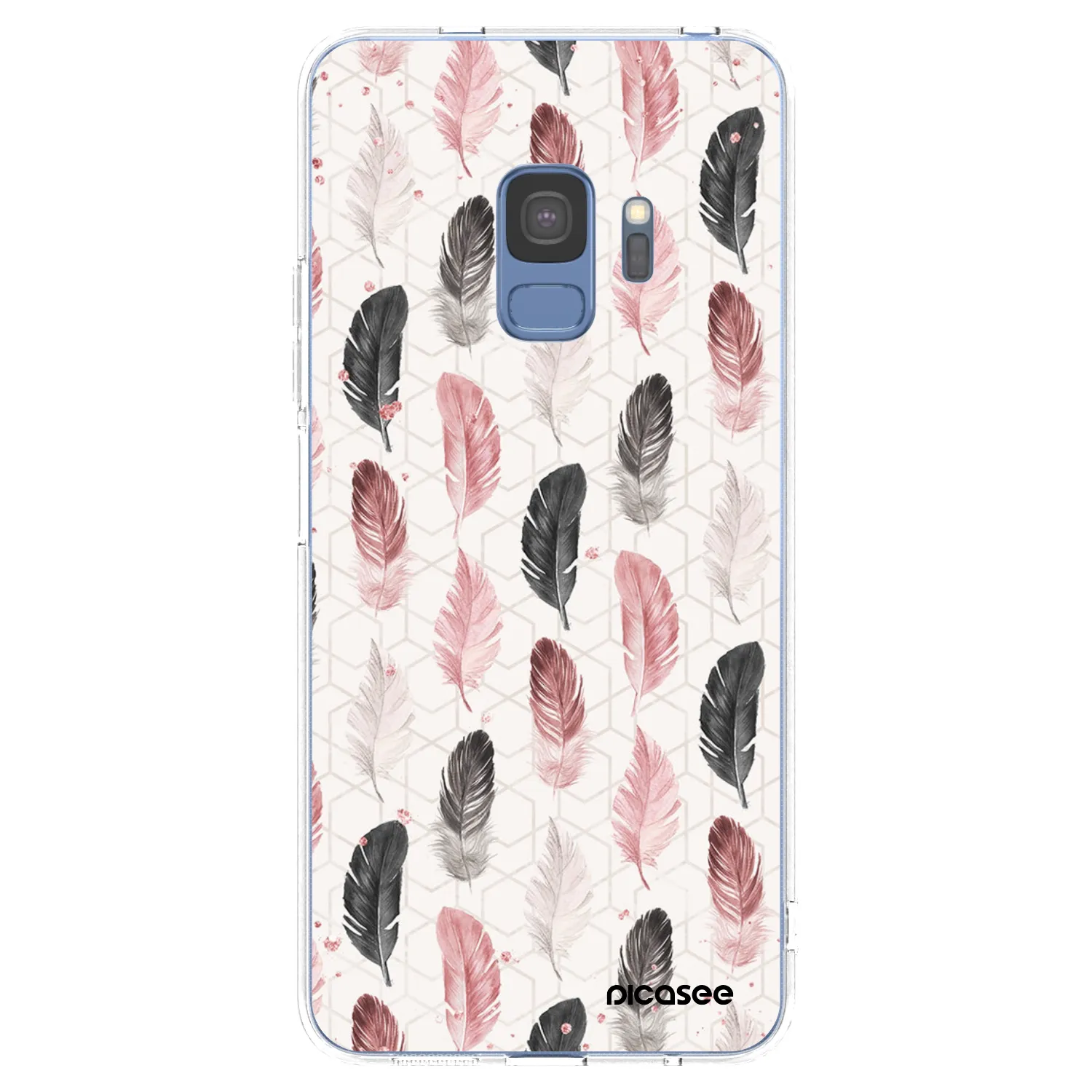 Picasee Samsung Galaxy S9 G960F Hülle - Transparentes Silikon - Feder 2
