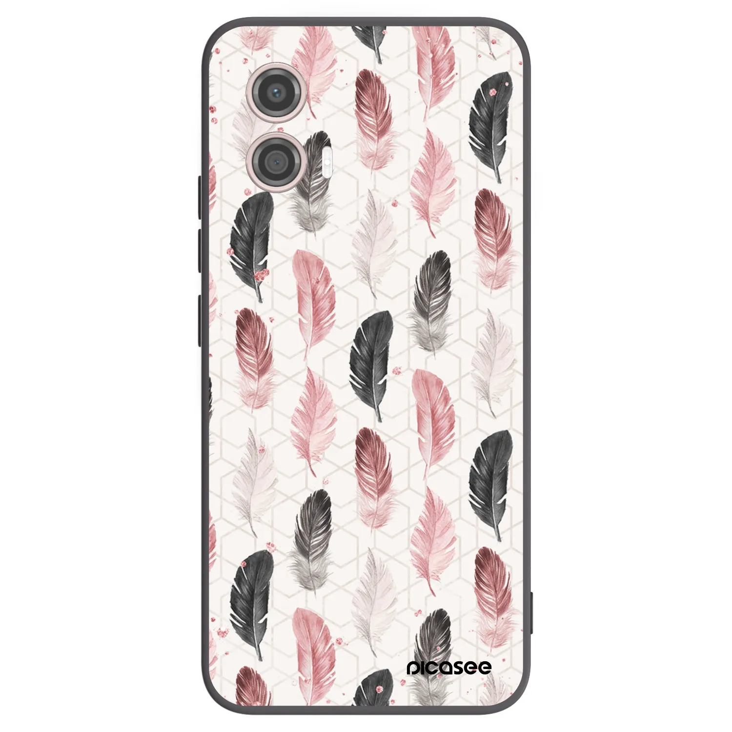 Picasee Motorola Moto G53 5G Hülle - Schwarzes Silikon - Feder 2