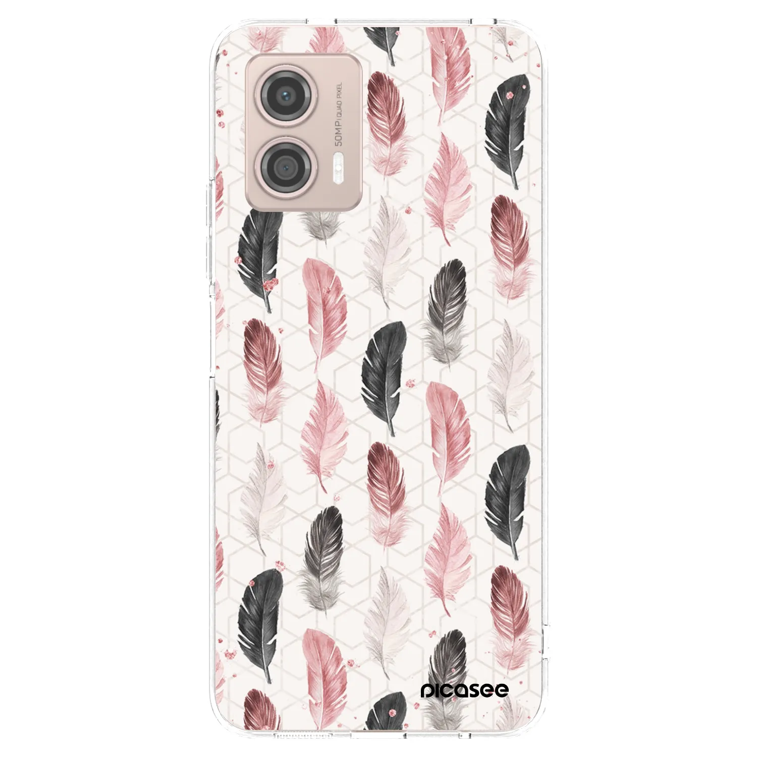 Picasee Motorola Moto G53 5G Hülle - Transparentes Silikon - Feder 2