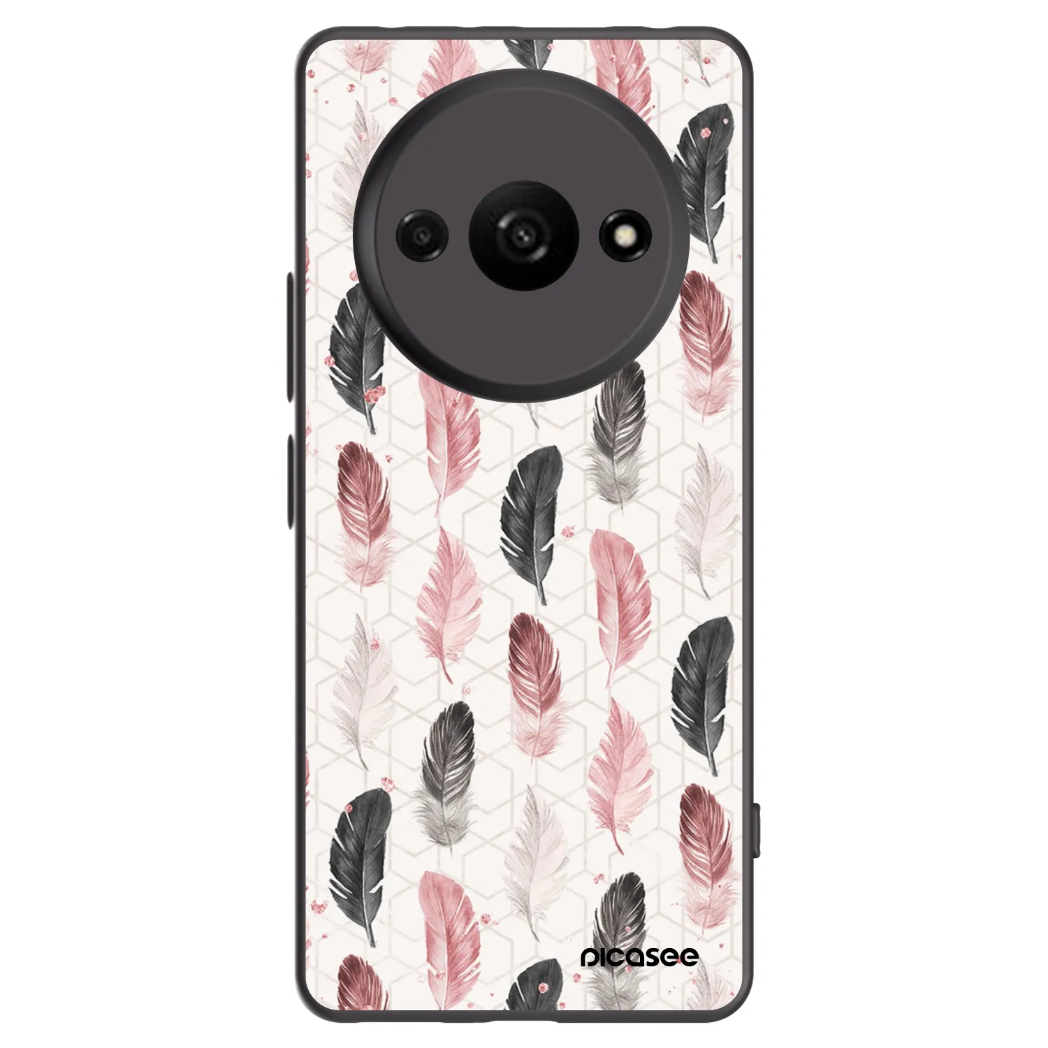 Picasee Xiaomi Redmi A3 Hülle - Schwarzes Silikon - Feder 2