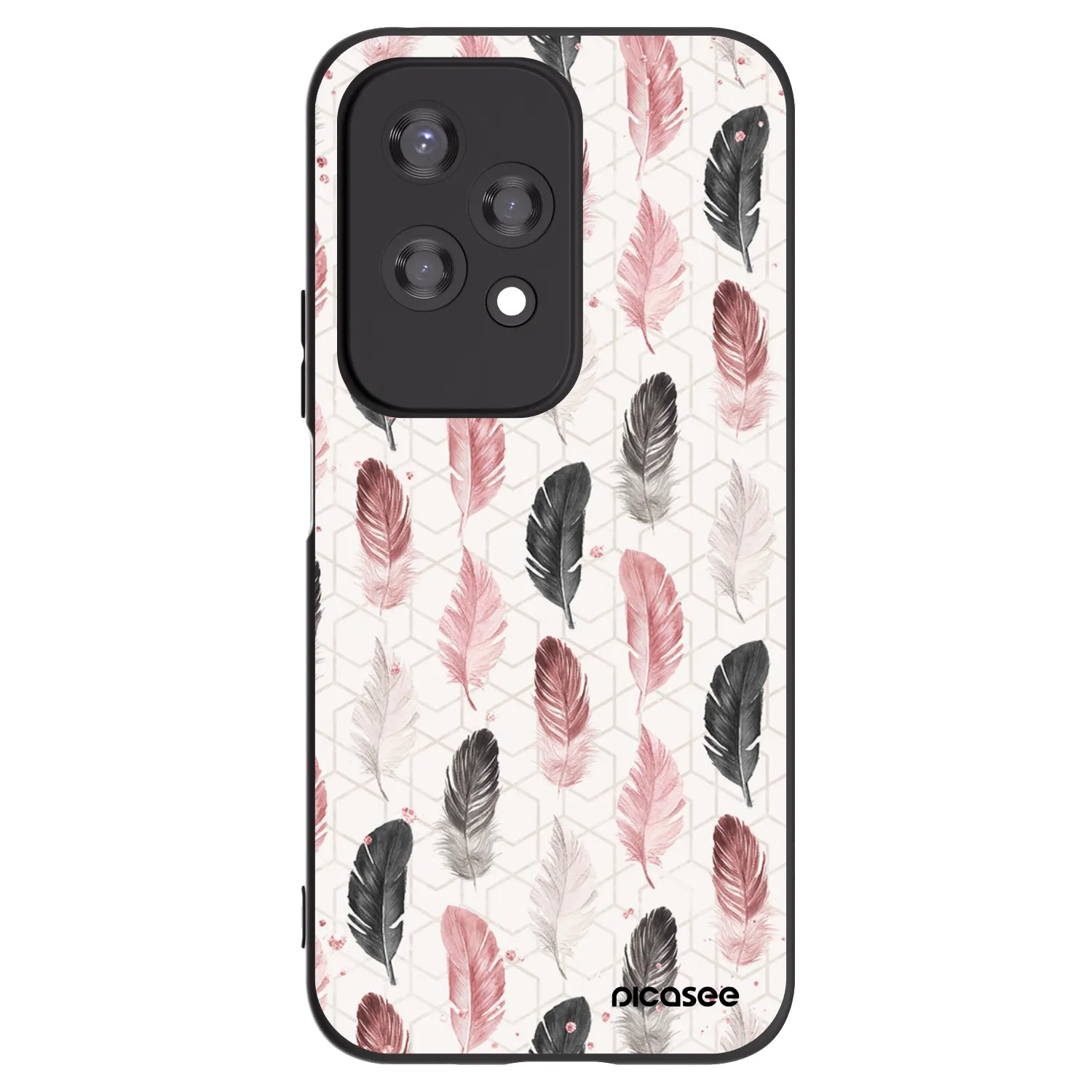 Picasee Honor 200 Lite Hülle - Schwarzes Silikon - Feder 2