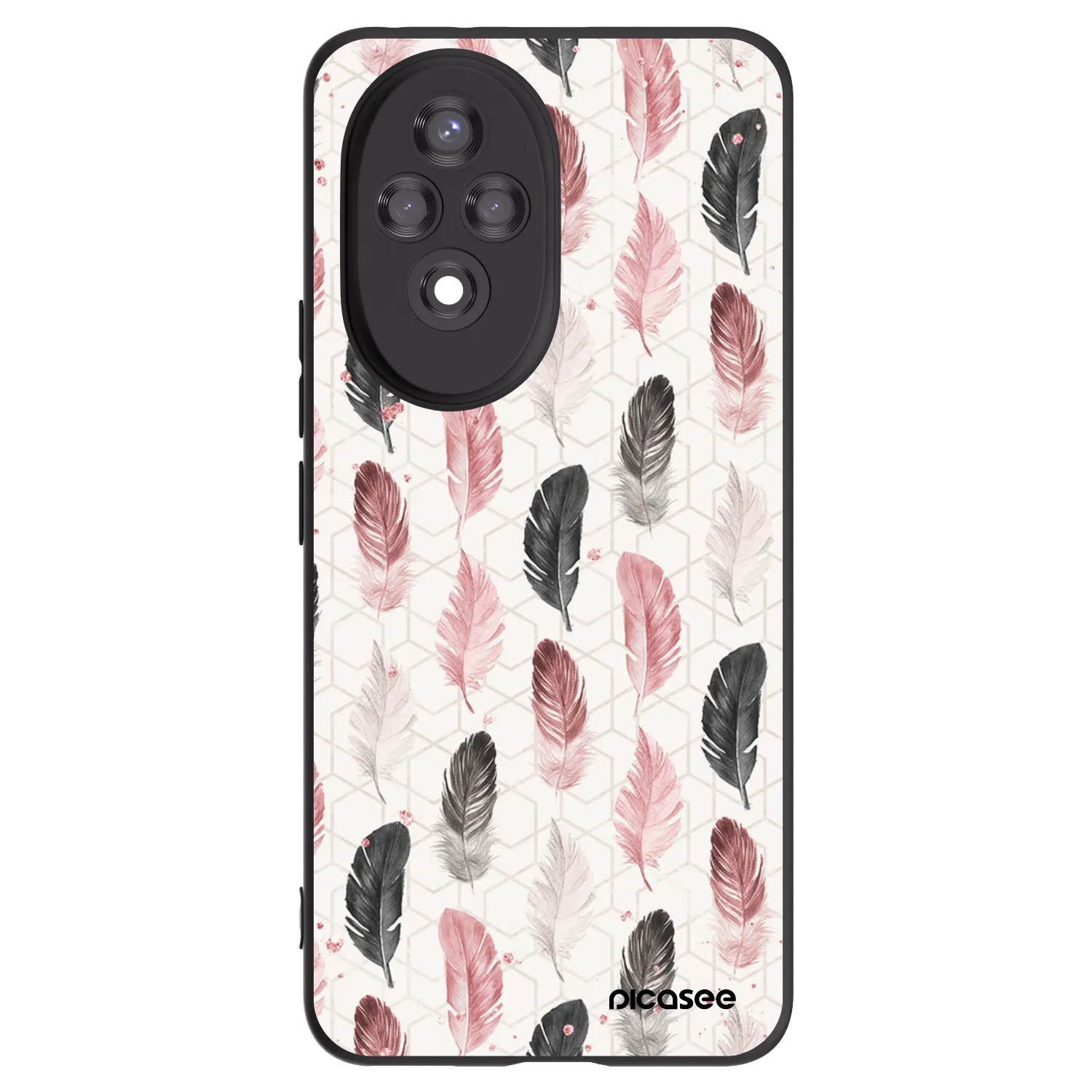 Picasee Honor 200 Pro 5G Hülle - Schwarzes Silikon - Feder 2