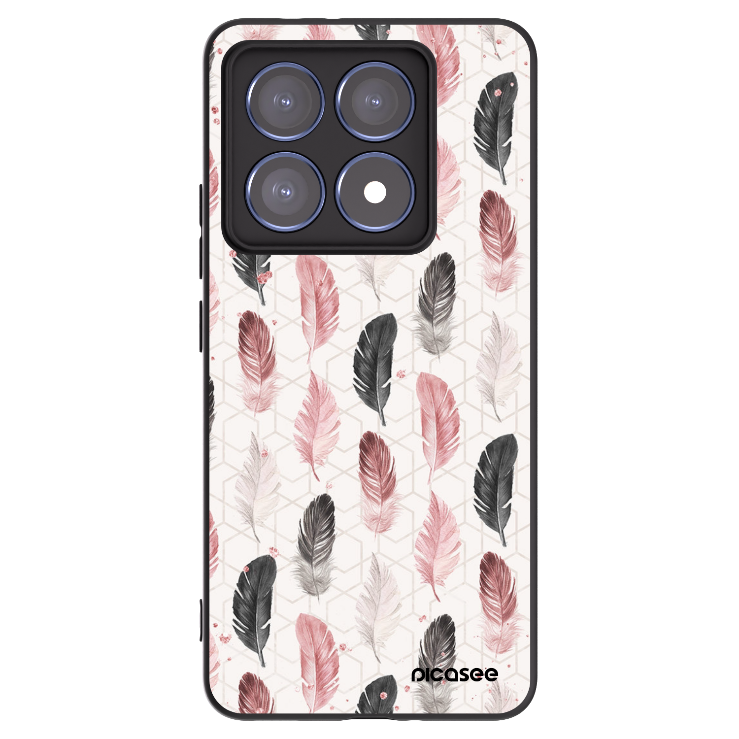 Picasee Xiaomi 14T Pro Hülle - Schwarzes Silikon - Feder 2