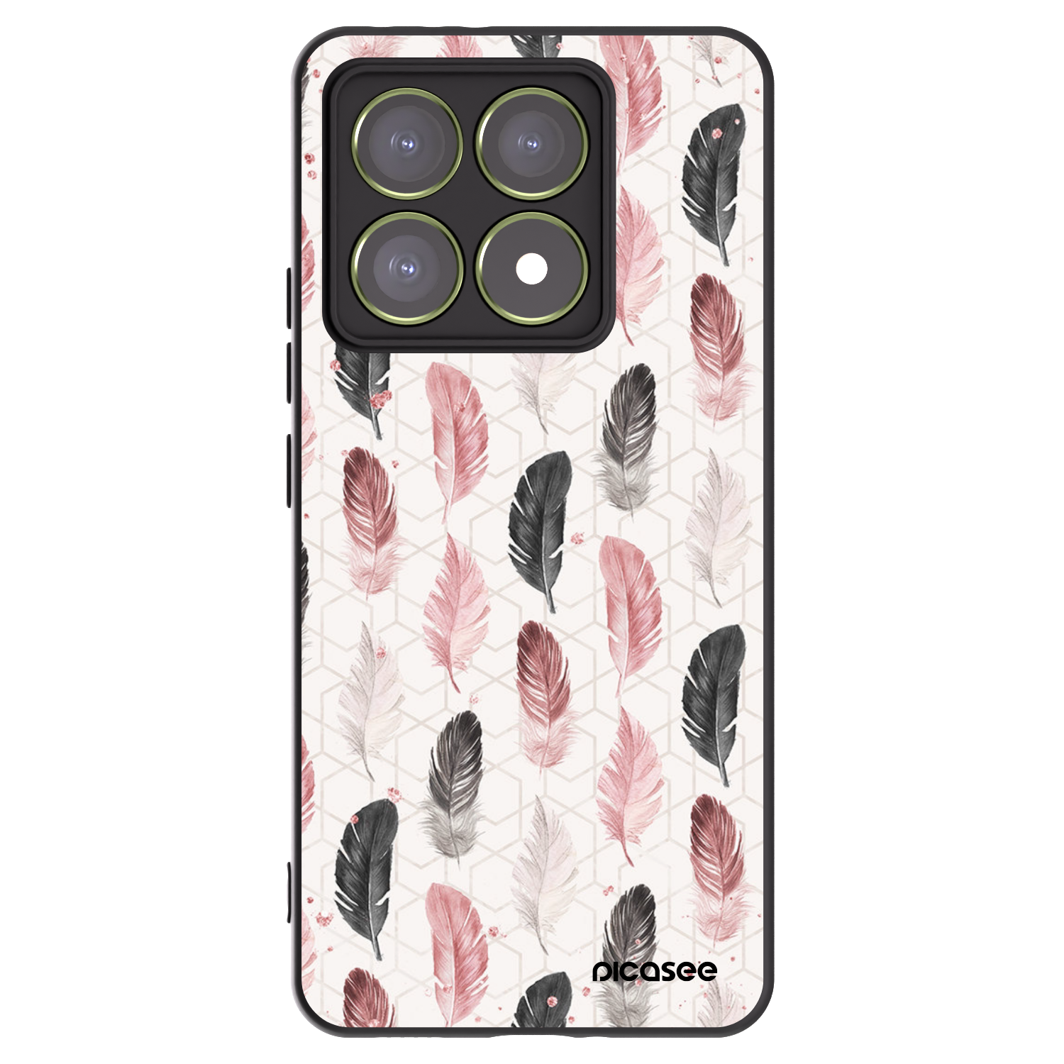 Picasee Xiaomi 14T Hülle - Schwarzes Silikon - Feder 2