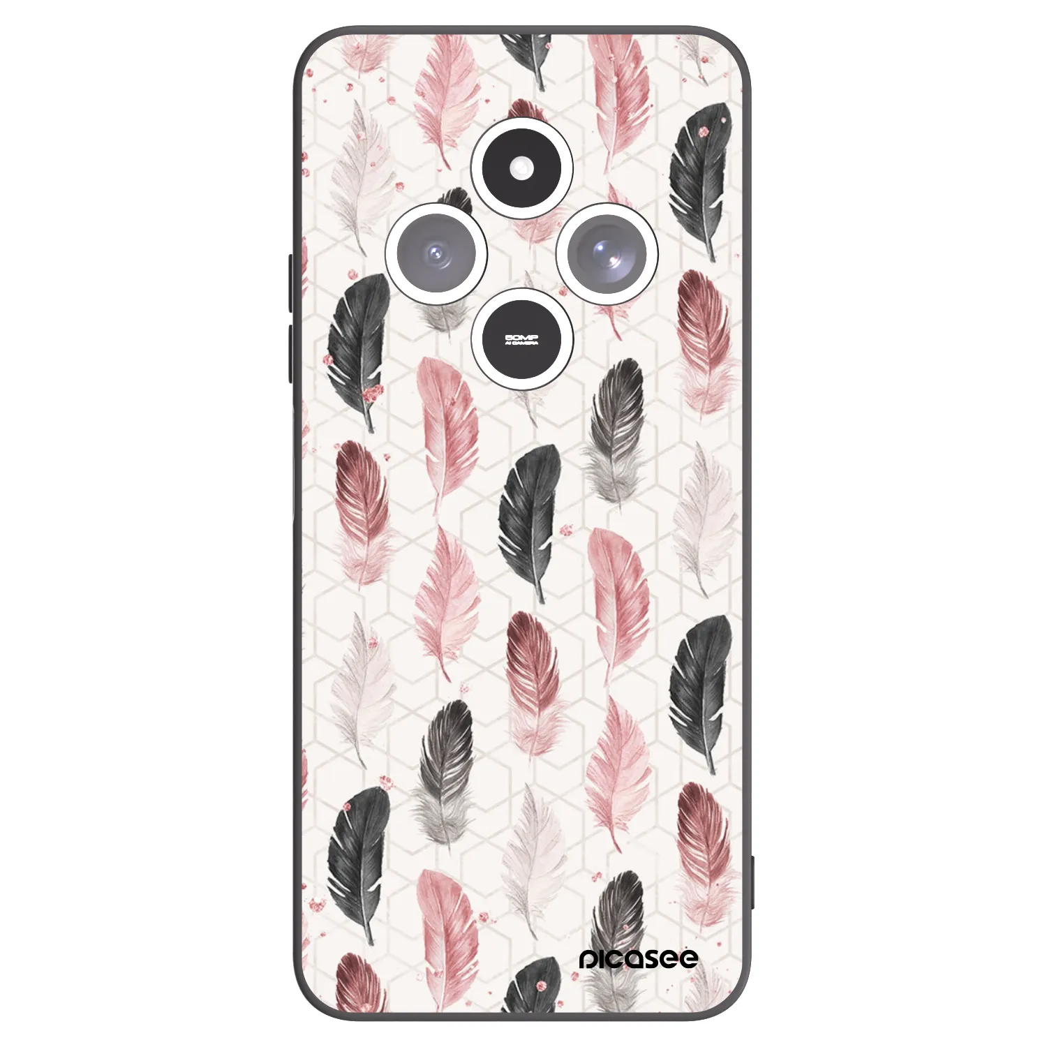 Picasee Xiaomi Redmi 14C Hülle - Schwarzes Silikon - Feder 2