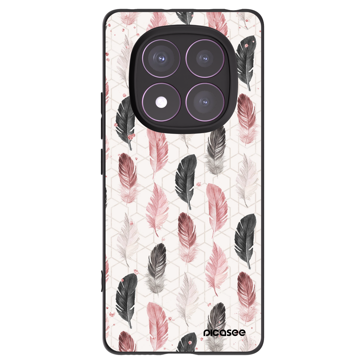 Picasee Xiaomi Redmi Note 14 Pro 4G Hülle - Schwarzes Silikon - Feder 2