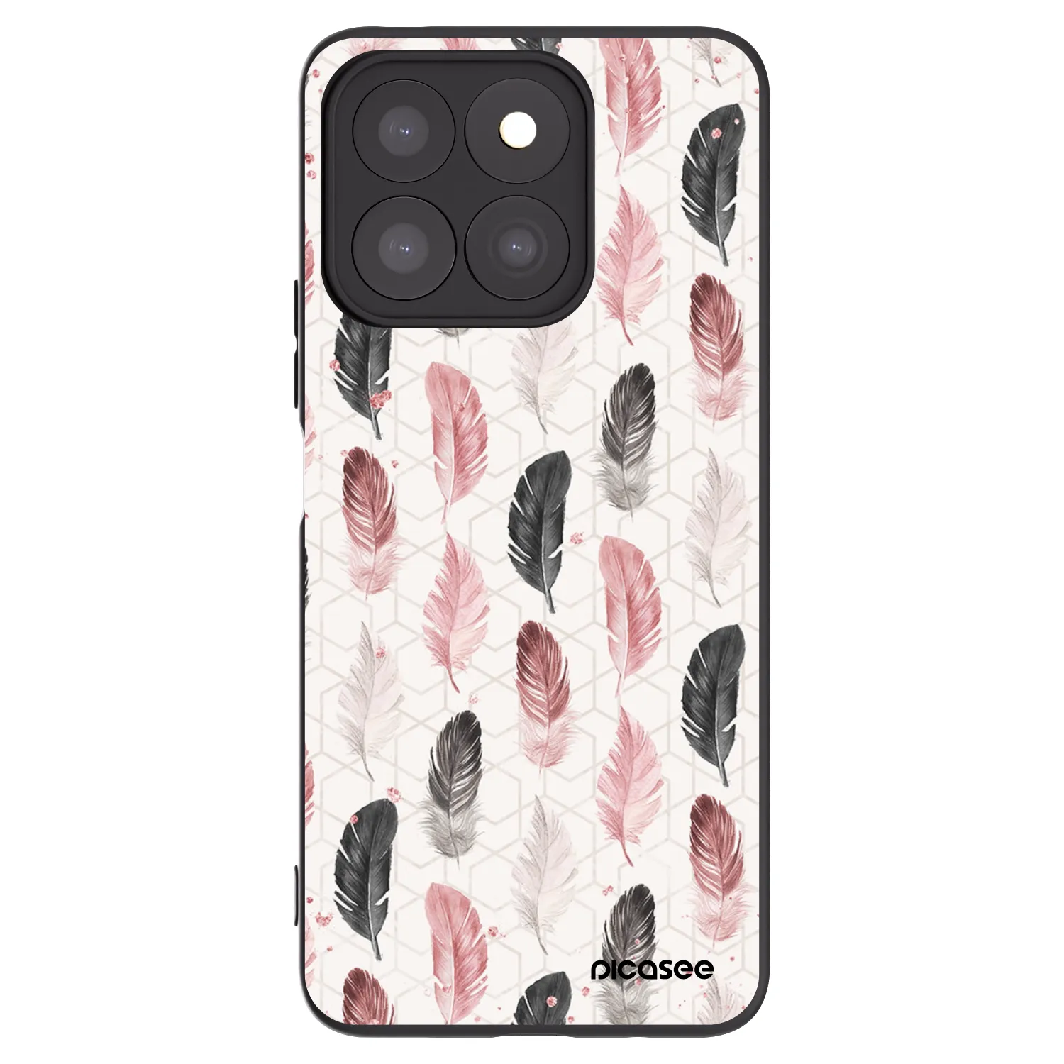 Picasee Honor X8c Hülle - Schwarzes Silikon - Feder 2