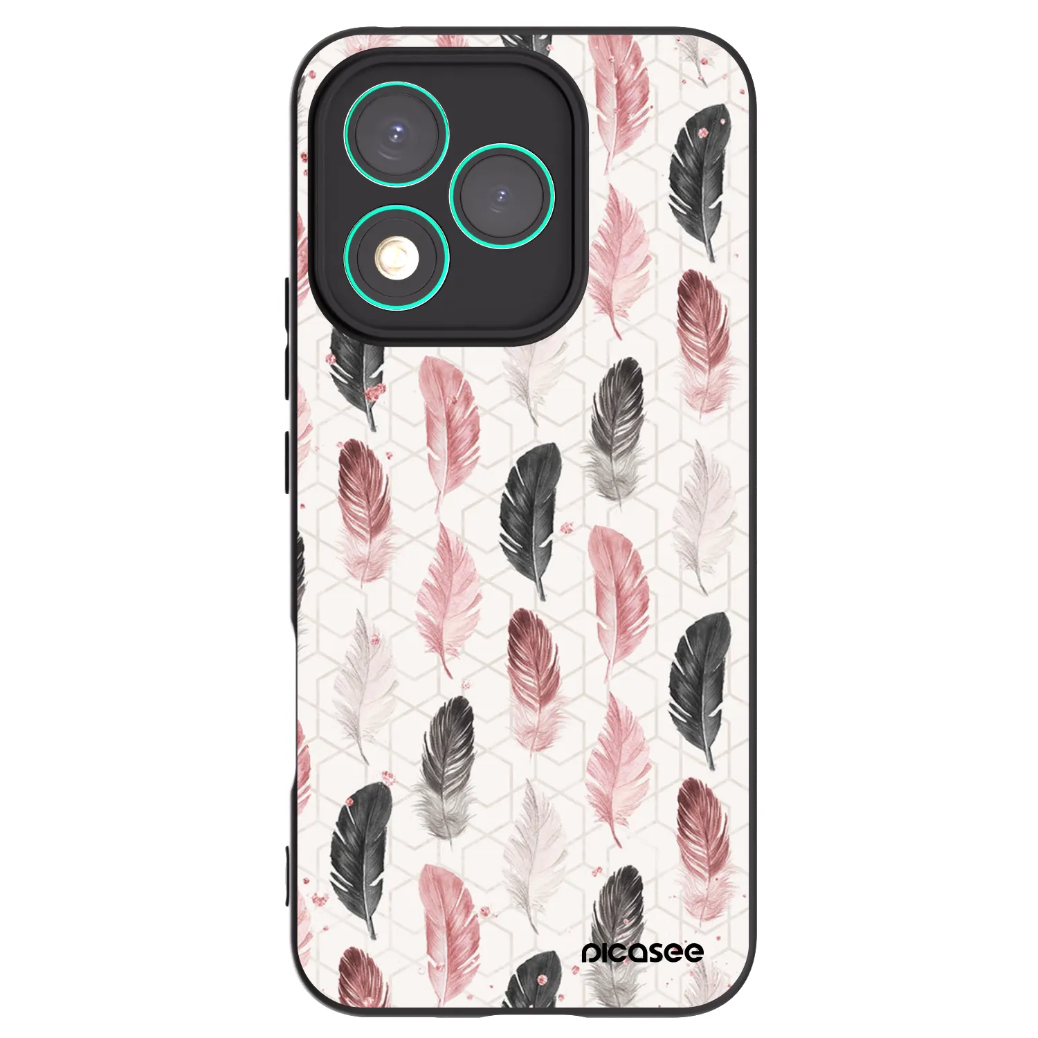 Picasee Honor 400 Lite 5G Hülle - Schwarzes Silikon - Feder 2