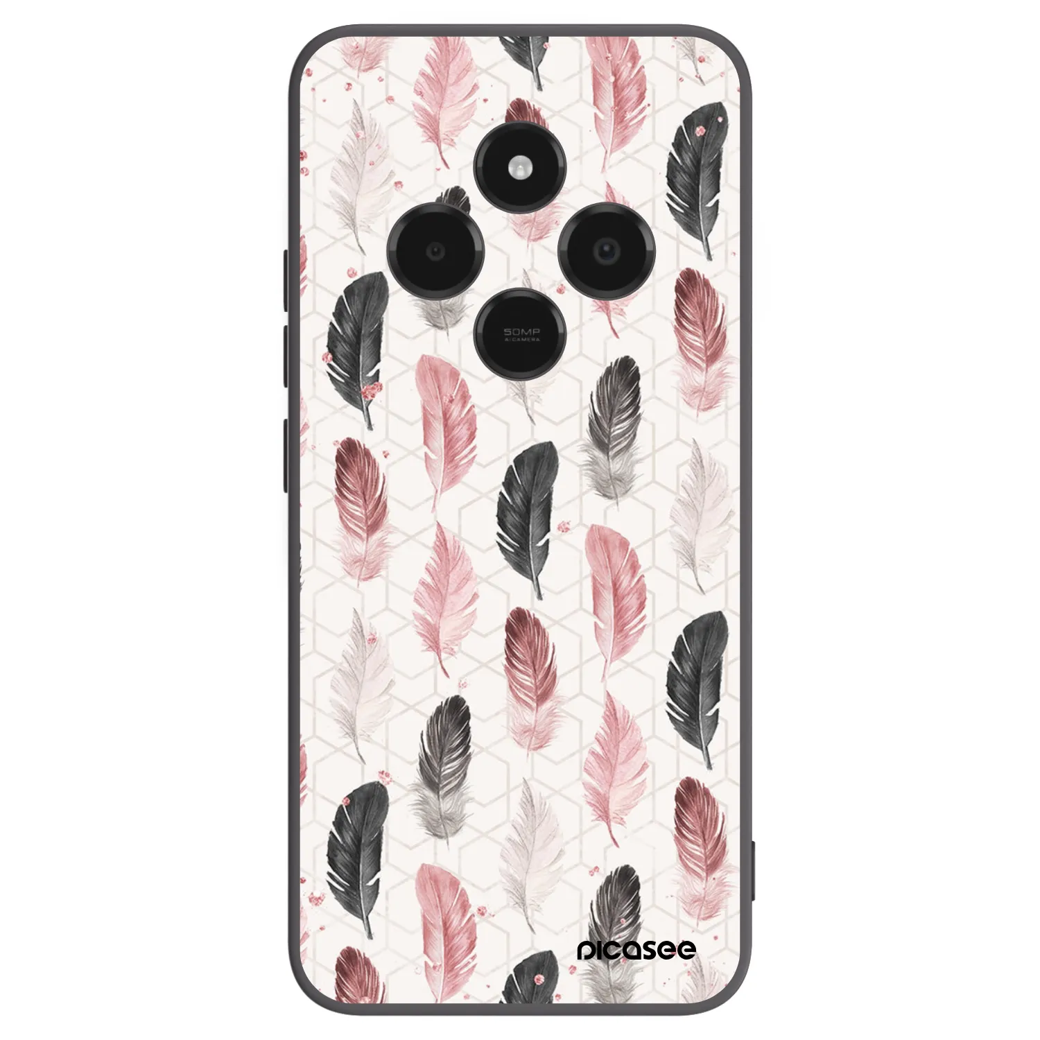 Picasee Xiaomi Poco C75 Hülle - Schwarzes Silikon - Feder 2