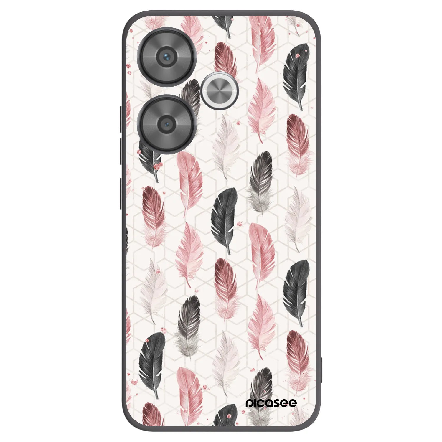 Picasee Xiaomi Poco F6 Hülle - Schwarzes Silikon - Feder 2