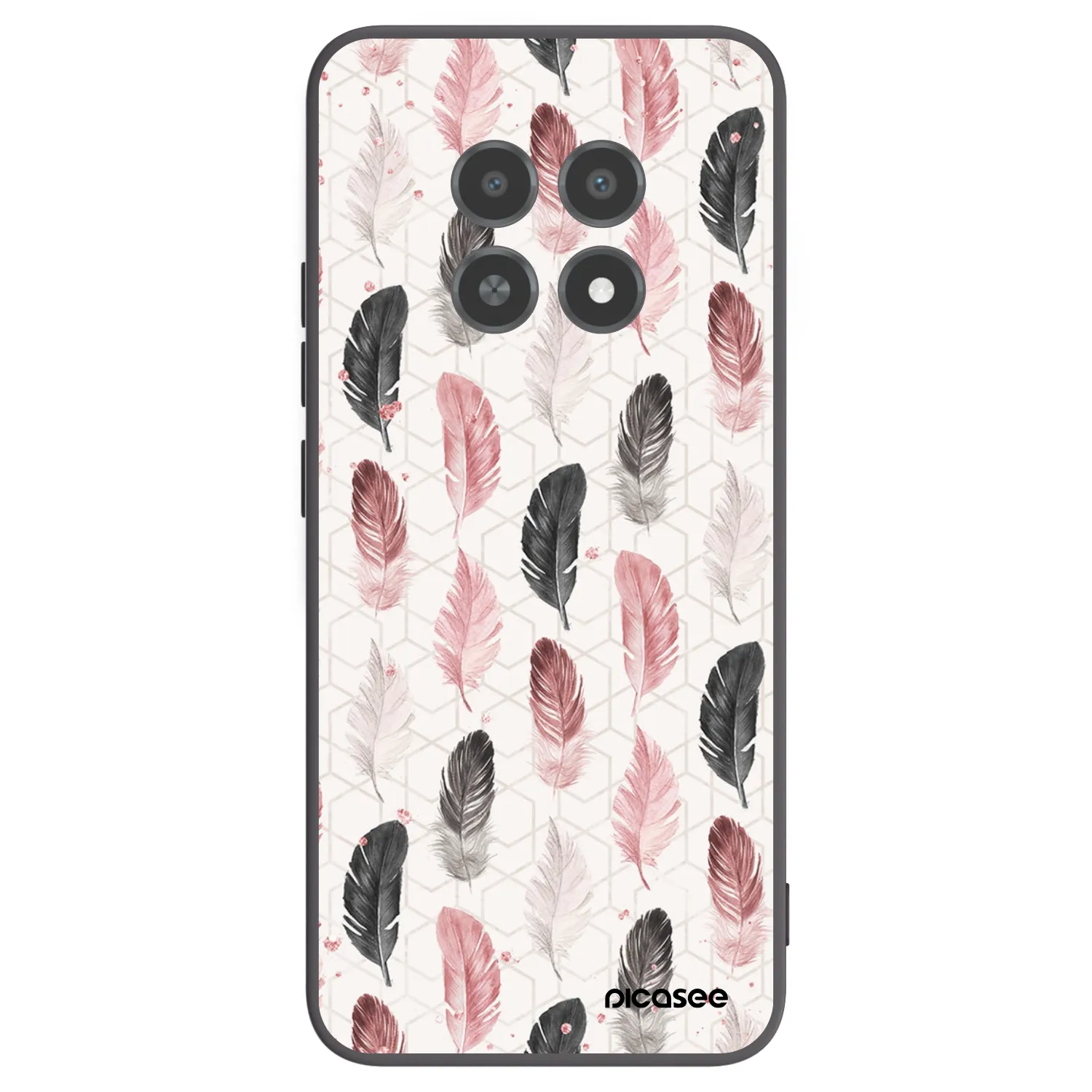 Picasee Realme 12X Hülle - Schwarzes Silikon - Feder 2