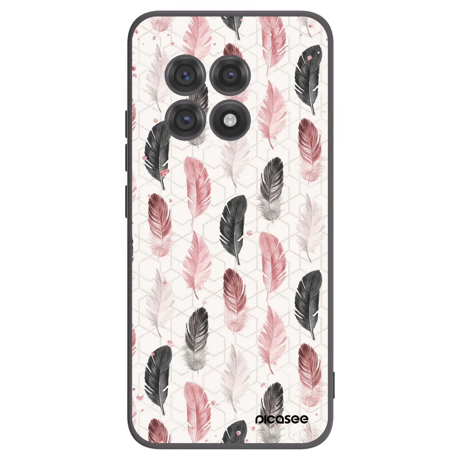 Picasee OnePlus 13R 5G Hülle - Schwarzes Silikon - Feder 2