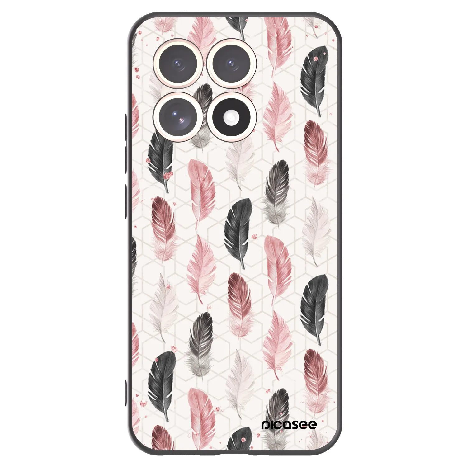 Picasee Xiaomi 15T Hülle - Schwarzes Silikon - Feder 2