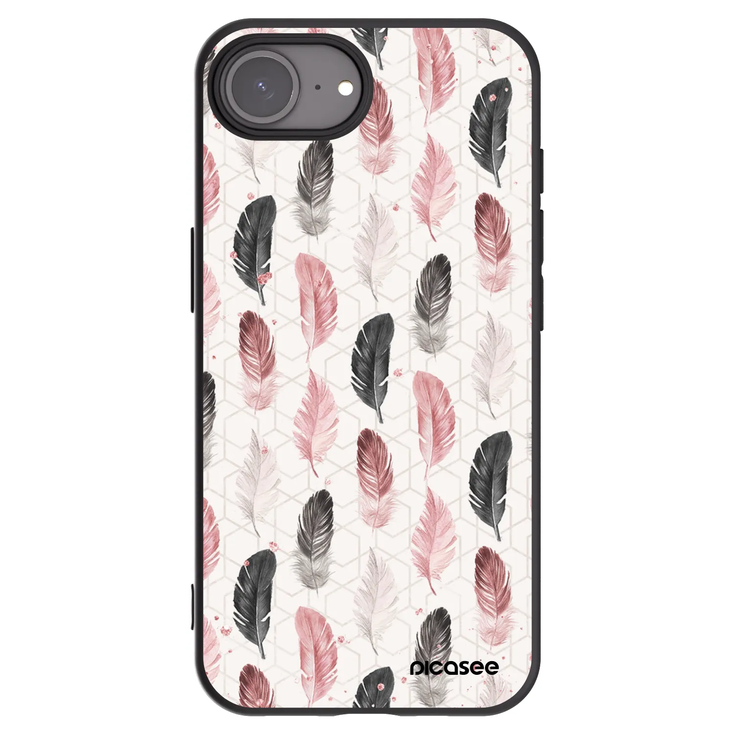 Picasee Apple iPhone 17e Hülle - Schwarzes Silikon - Feder 2