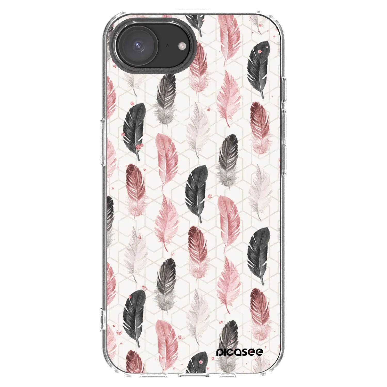 Picasee Apple iPhone 17e Hülle - Transparentes Silikon - Feder 2