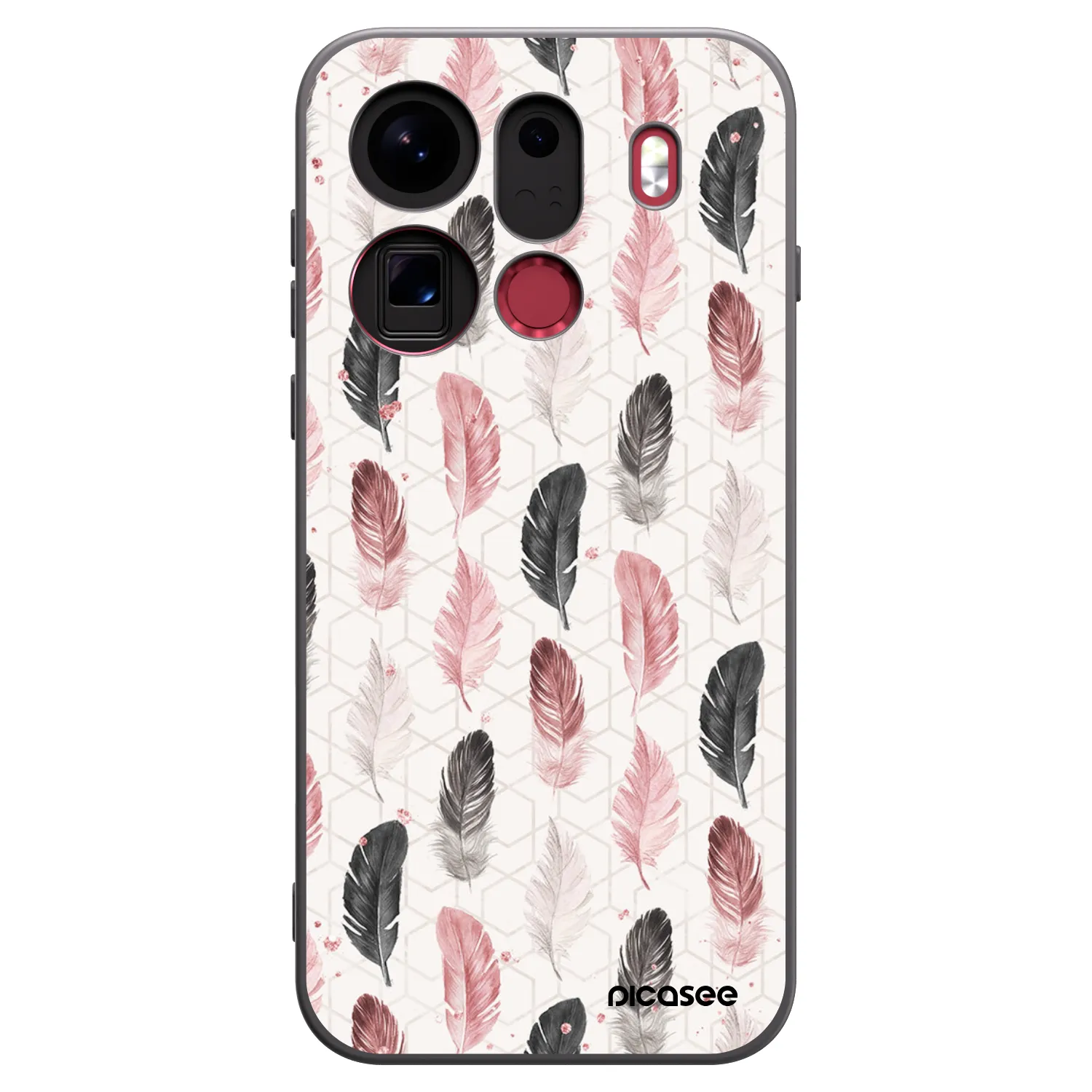 Picasee OPPO Find X9 Pro Hülle - Schwarzes Silikon - Feder 2